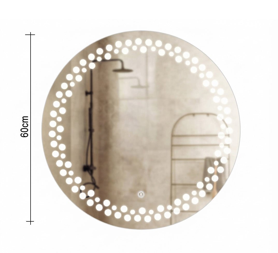 Round mirror with a light spot frame - Vitrine Furniture - Mirrors