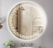 Round mirror with a light spot frame - Vitrine Furniture - Mirrors