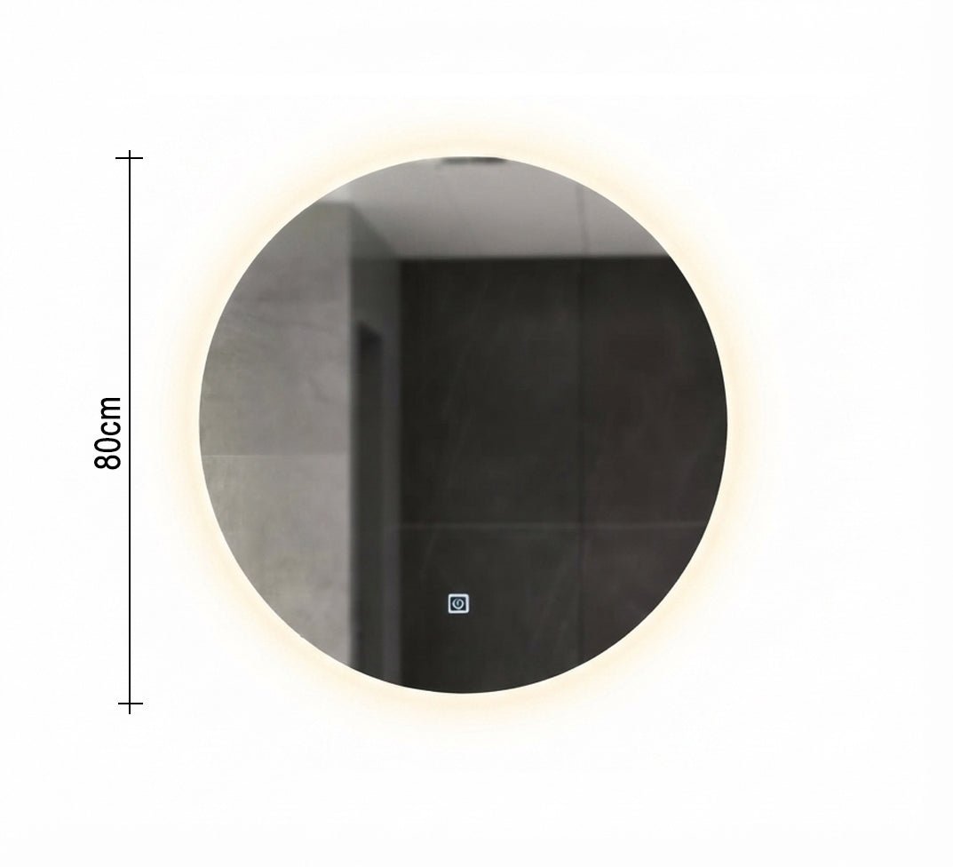 Round Mirror with Backlight and Touch Function - Vitrine Furniture - Mirrors