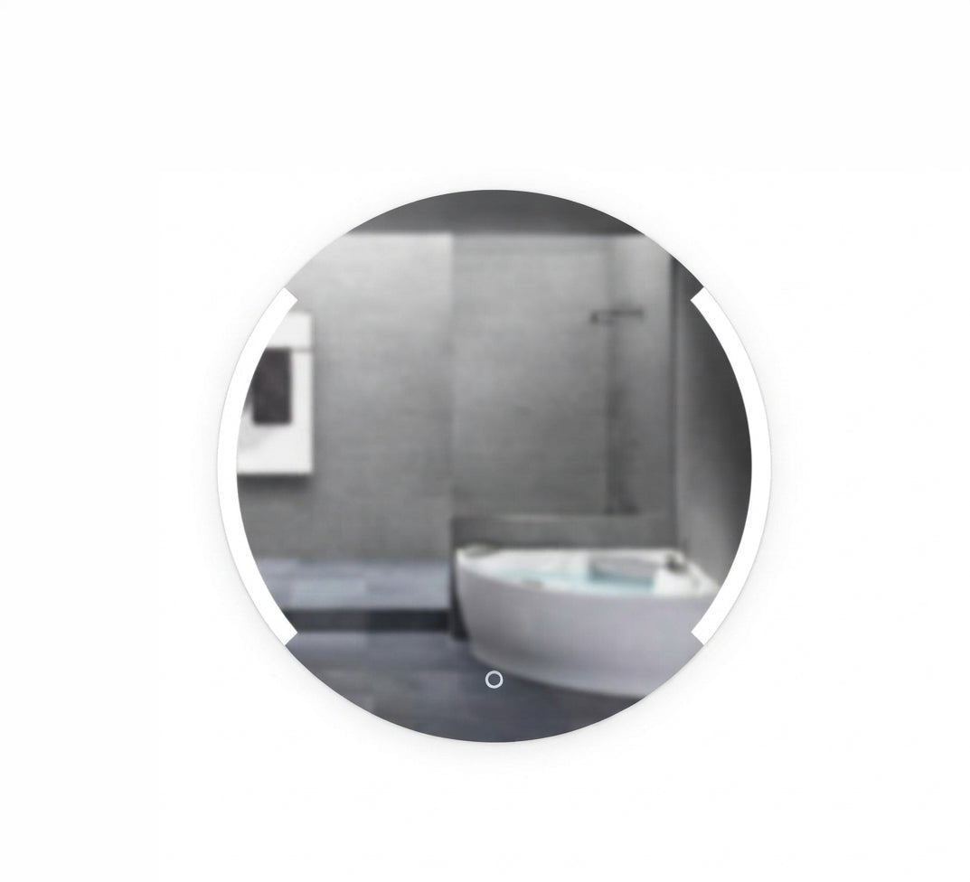 Round mirror with curved side illumination - Vitrine Furniture - Mirrors
