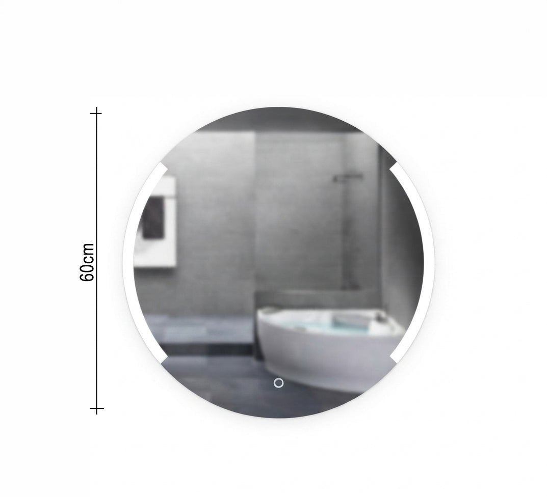Round mirror with curved side illumination - Vitrine Furniture - Mirrors