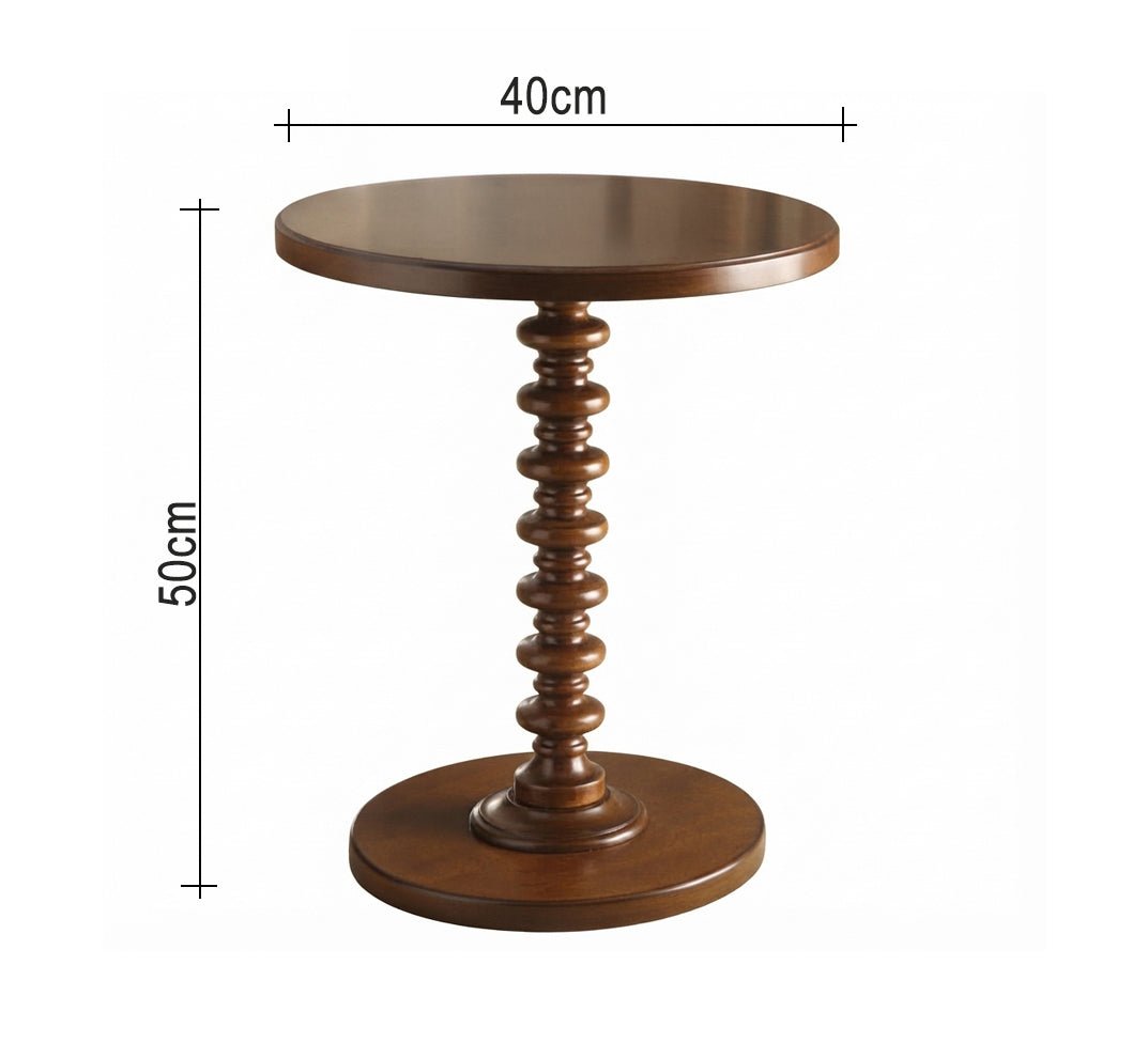 Round serving table with a classic turned design - Vitrine Furniture - Side Tables