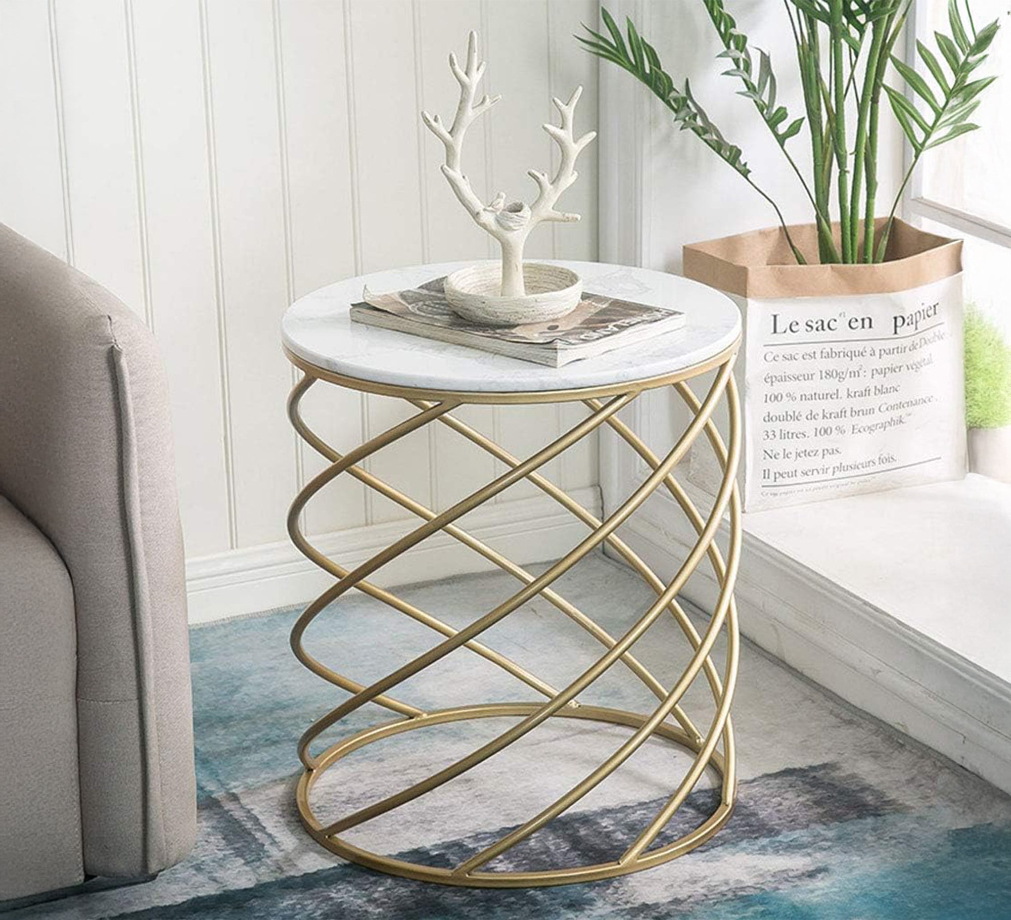Round side table with spiral sides - Vitrine Furniture - Furniture