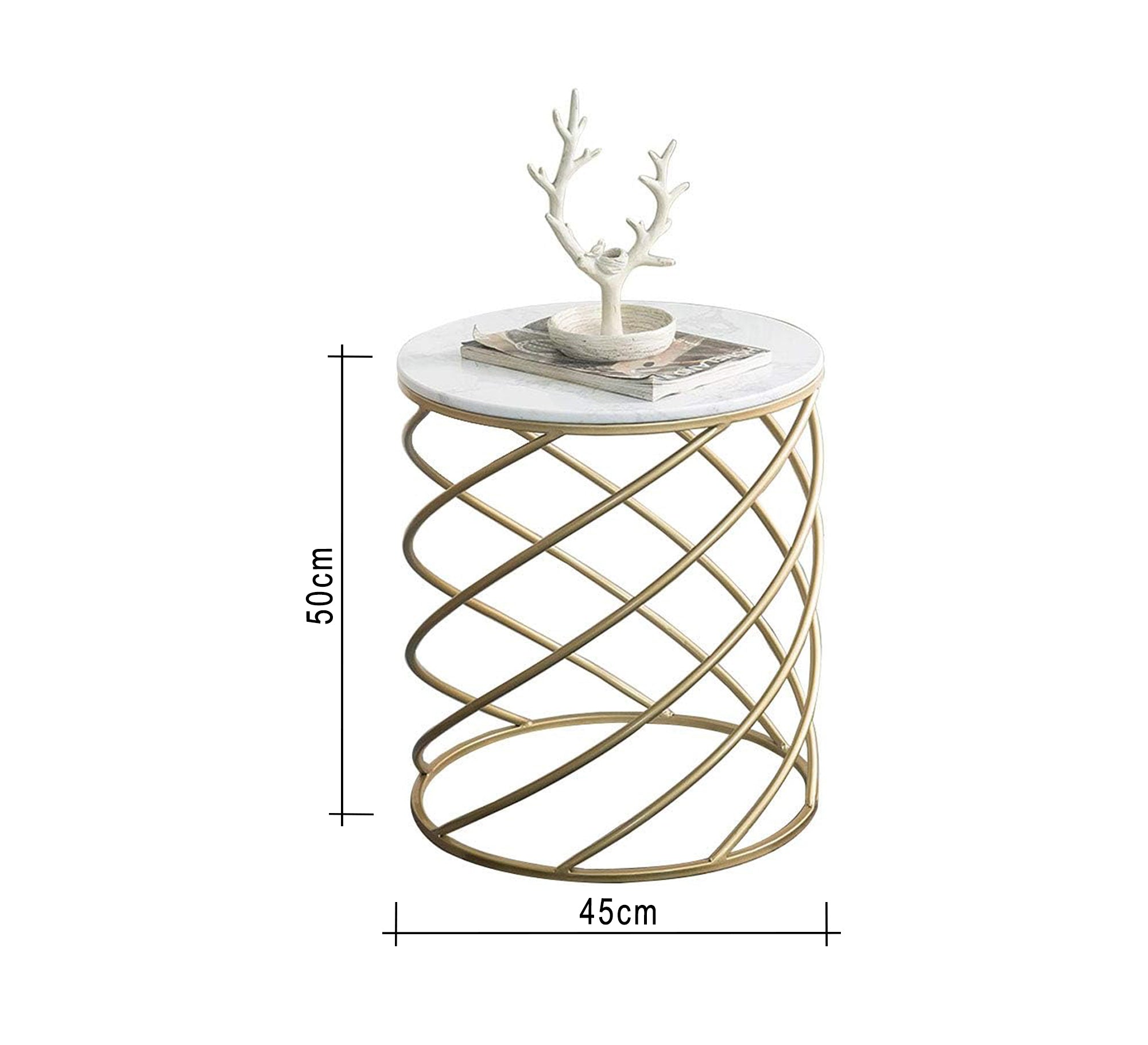 Round side table with spiral sides - Vitrine Furniture - Furniture