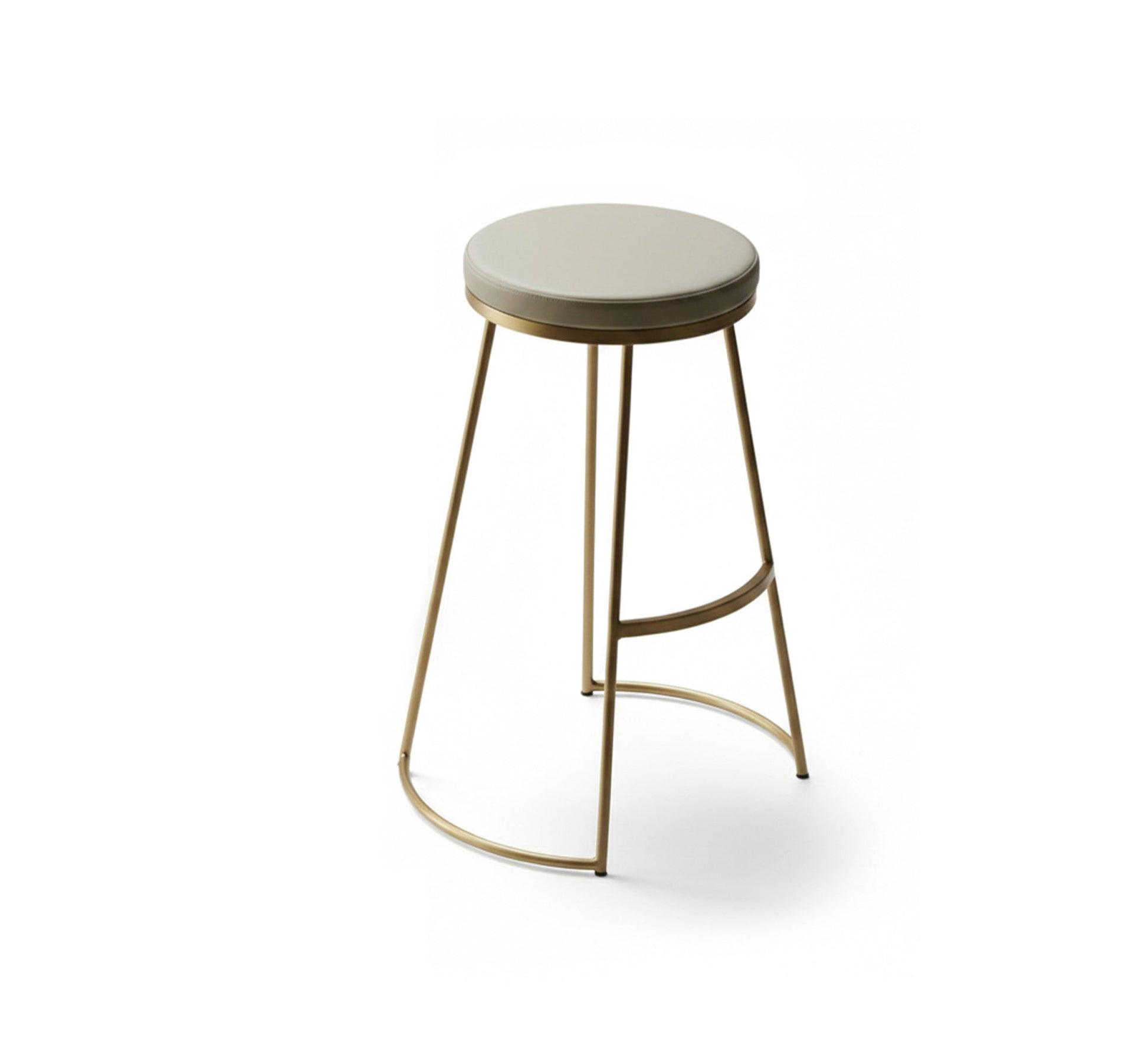 Round steel bar stool with upholstered base - Vitrine Furniture - Furniture