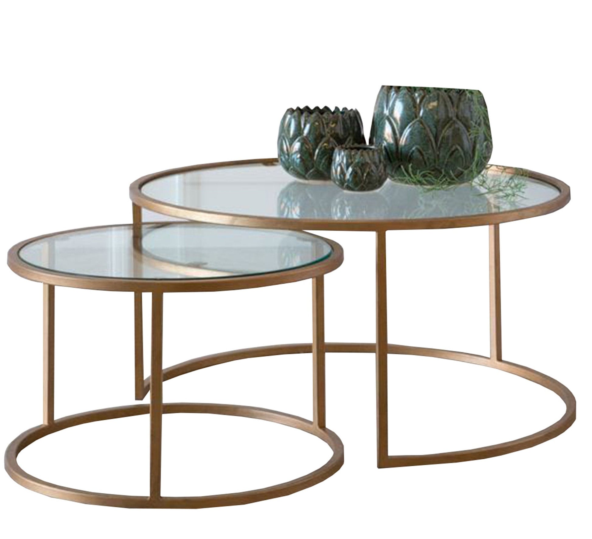 Round steel table set - Vitrine Furniture - Living room Tables