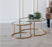 Round steel table set - Vitrine Furniture - Living room Tables