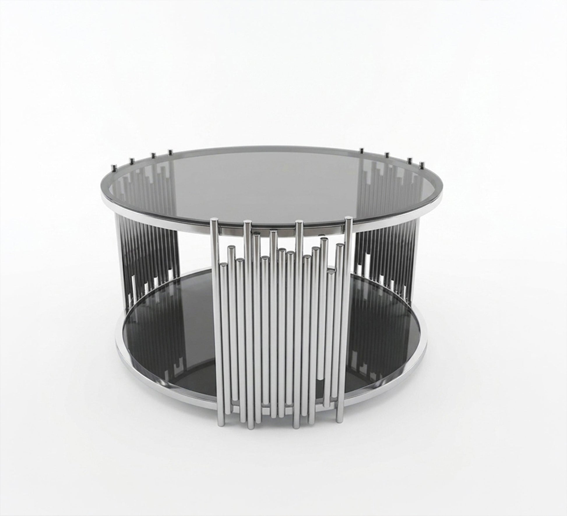 Round table with two living surfaces - Vitrine Furniture - Coffee Tables