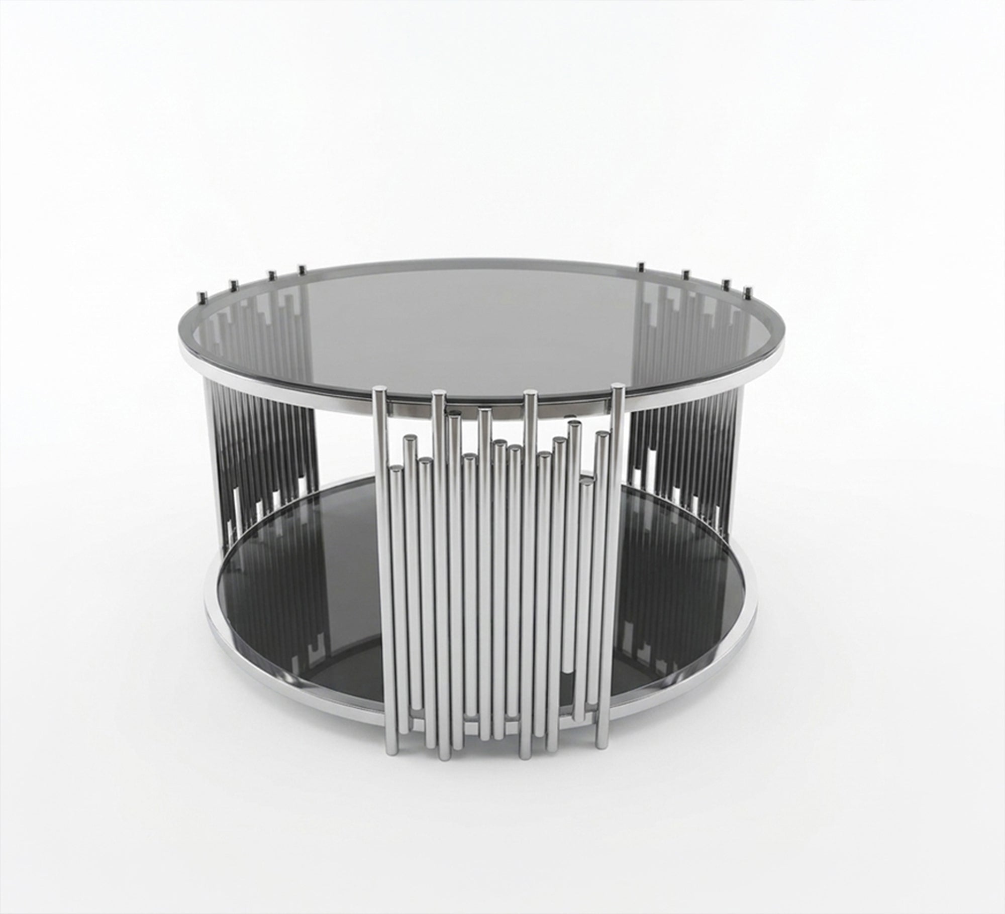 Round table with two living surfaces - Vitrine Furniture - Coffee Tables