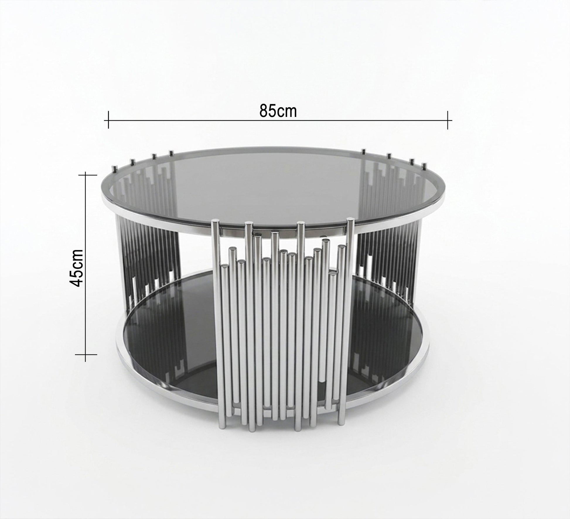 Round table with two living surfaces - Vitrine Furniture - Coffee Tables