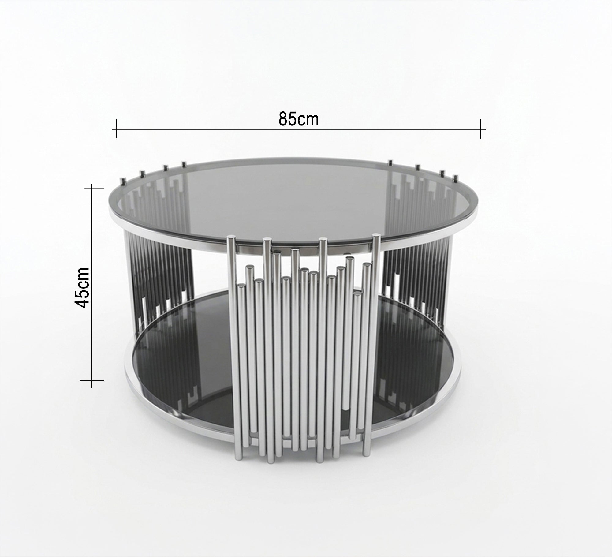 Round table with two living surfaces - Vitrine Furniture - Coffee Tables