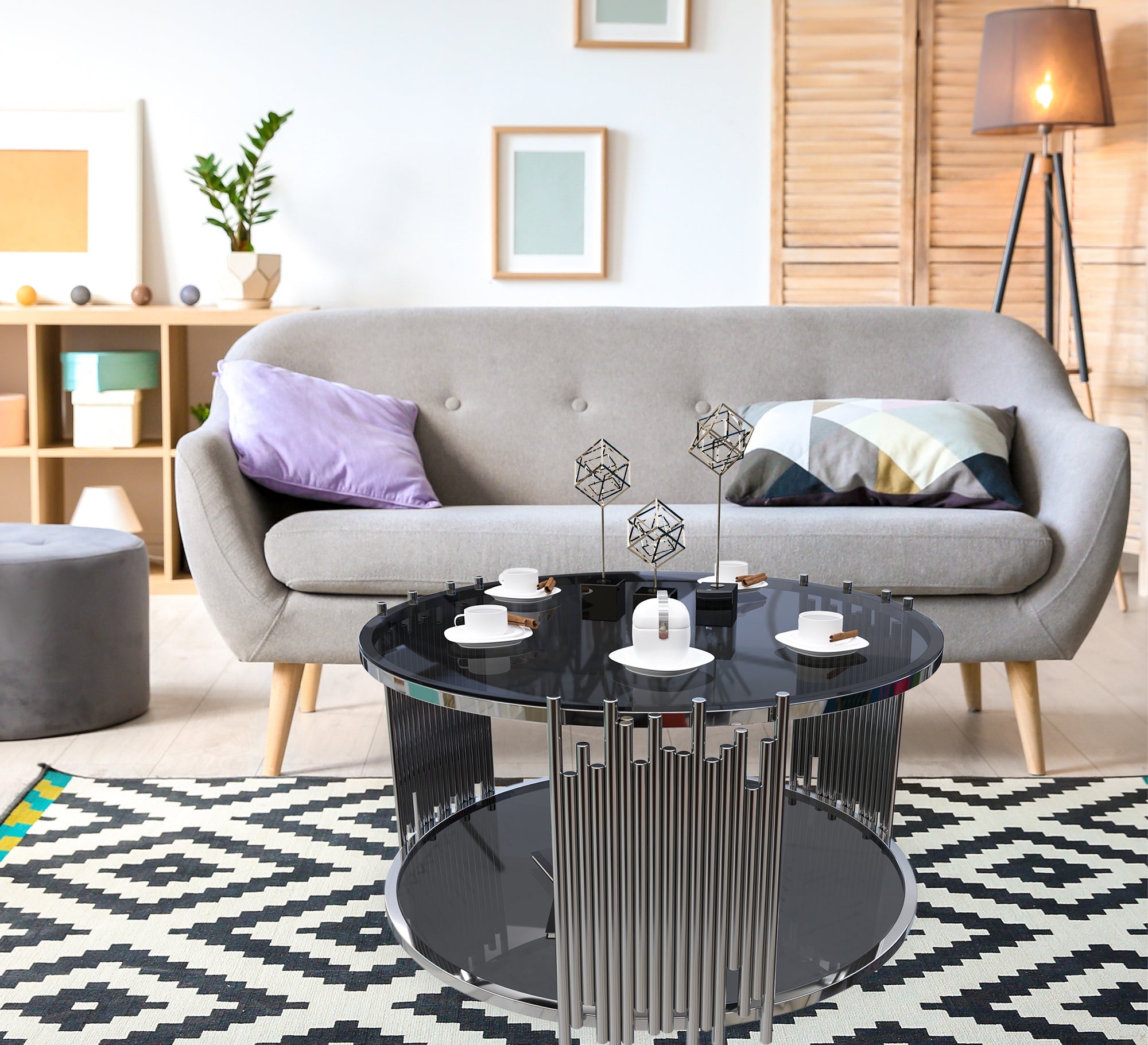 Round table with two living surfaces - Vitrine Furniture - Furniture