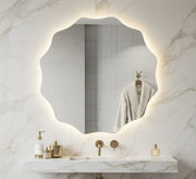 Rounded Wavy Mirror with Backlight - Vitrine Furniture - Mirrors