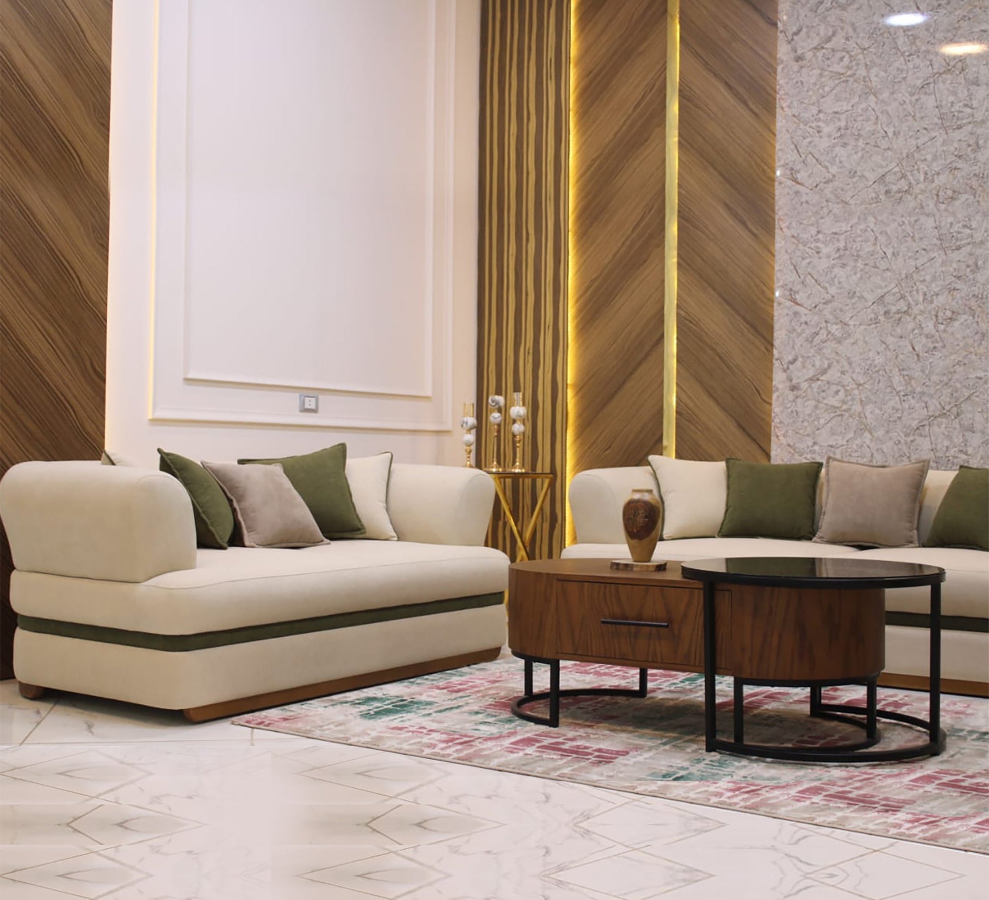 Royal beige living room - Vitrine Furniture - Furniture