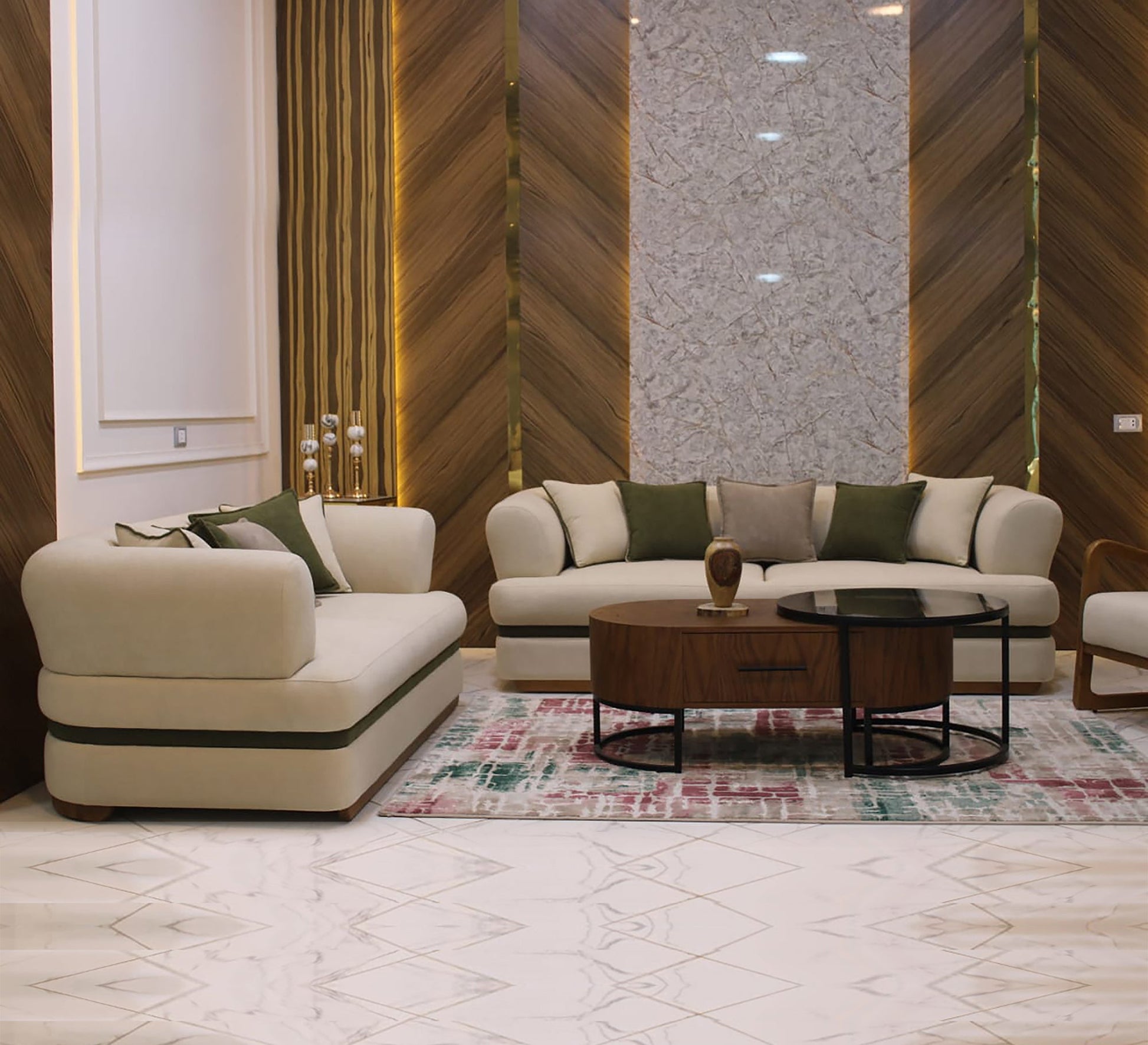 Royal beige living room - Vitrine Furniture - Furniture