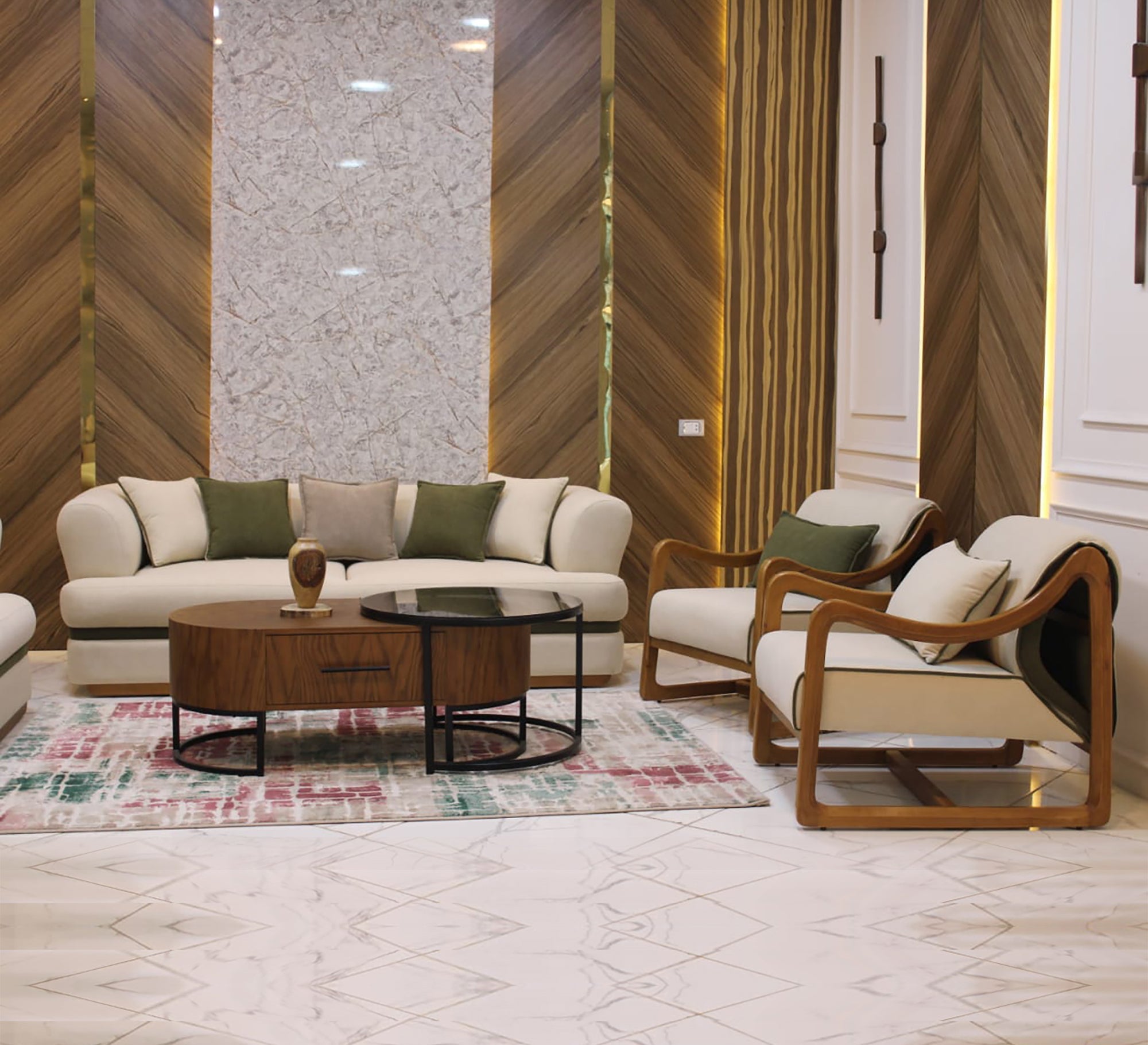 Royal beige living room - Vitrine Furniture - Furniture