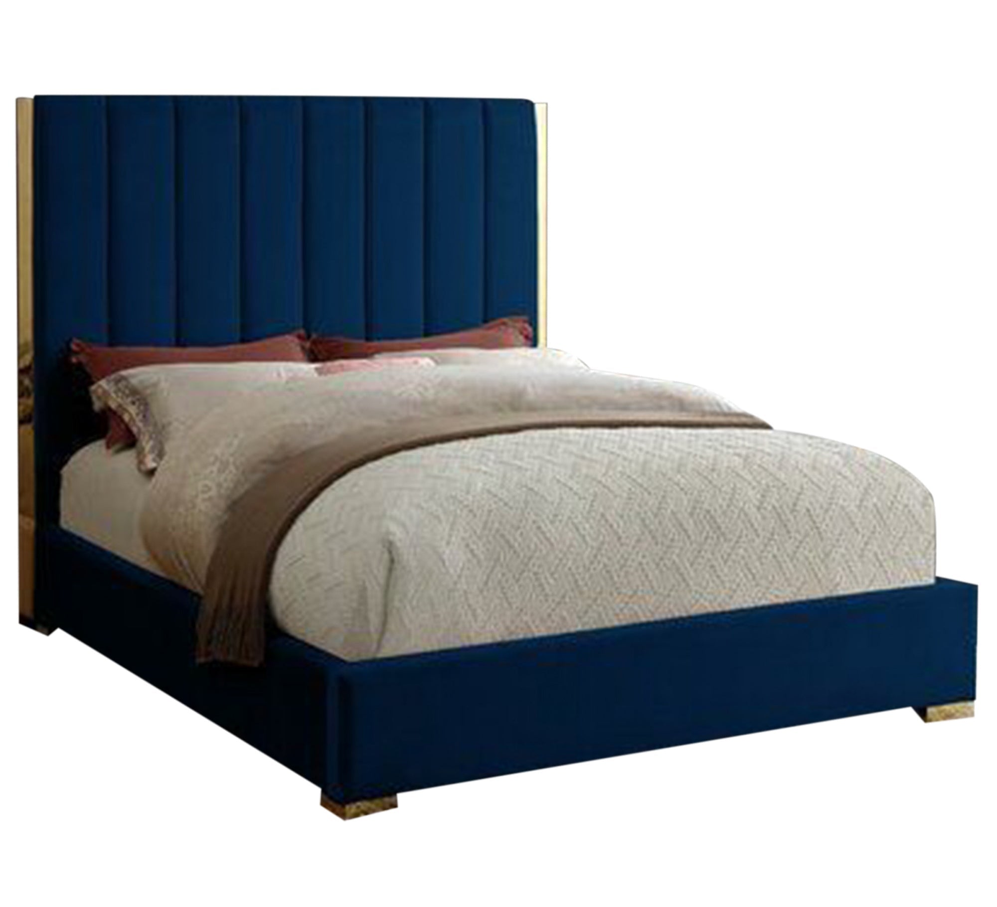 Royal blue bed - Vitrine Furniture - Furniture