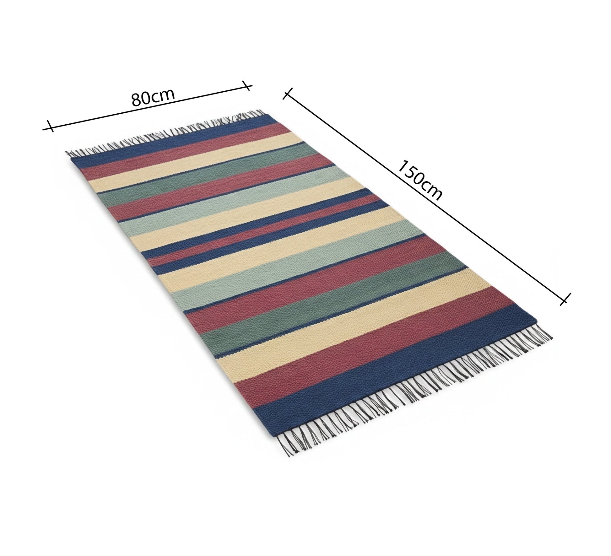 Rubber stripes rug in classic, muted colors - Vitrine Furniture - Accessories