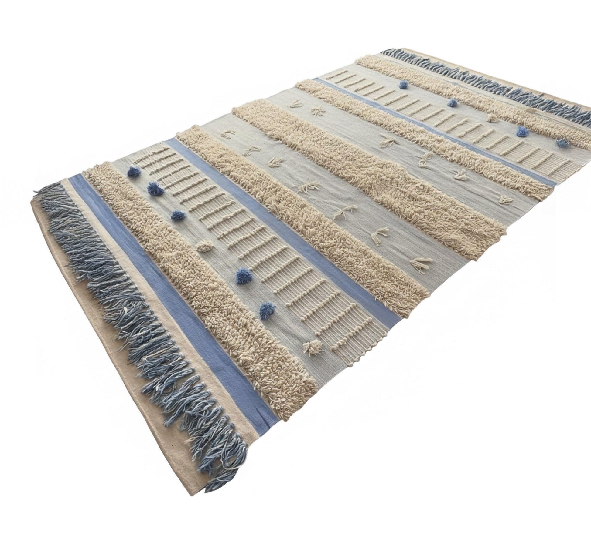Rug with a rich design featuring woven and embossed patterns - Vitrine Furniture - Accessories