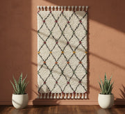 Rug with colorful circles on stripes - Vitrine Furniture - Accessories