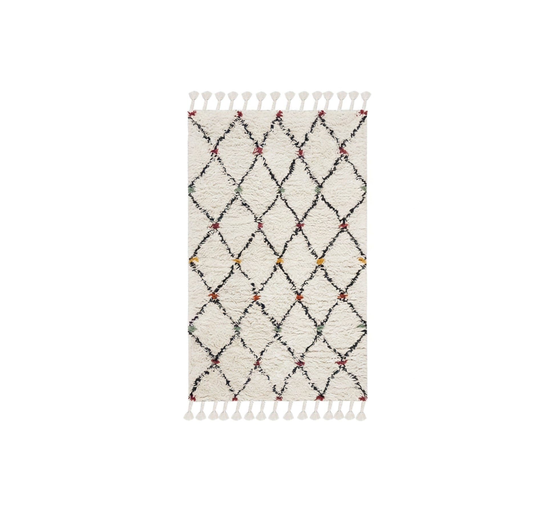 Rug with colorful circles on stripes - Vitrine Furniture - Accessories