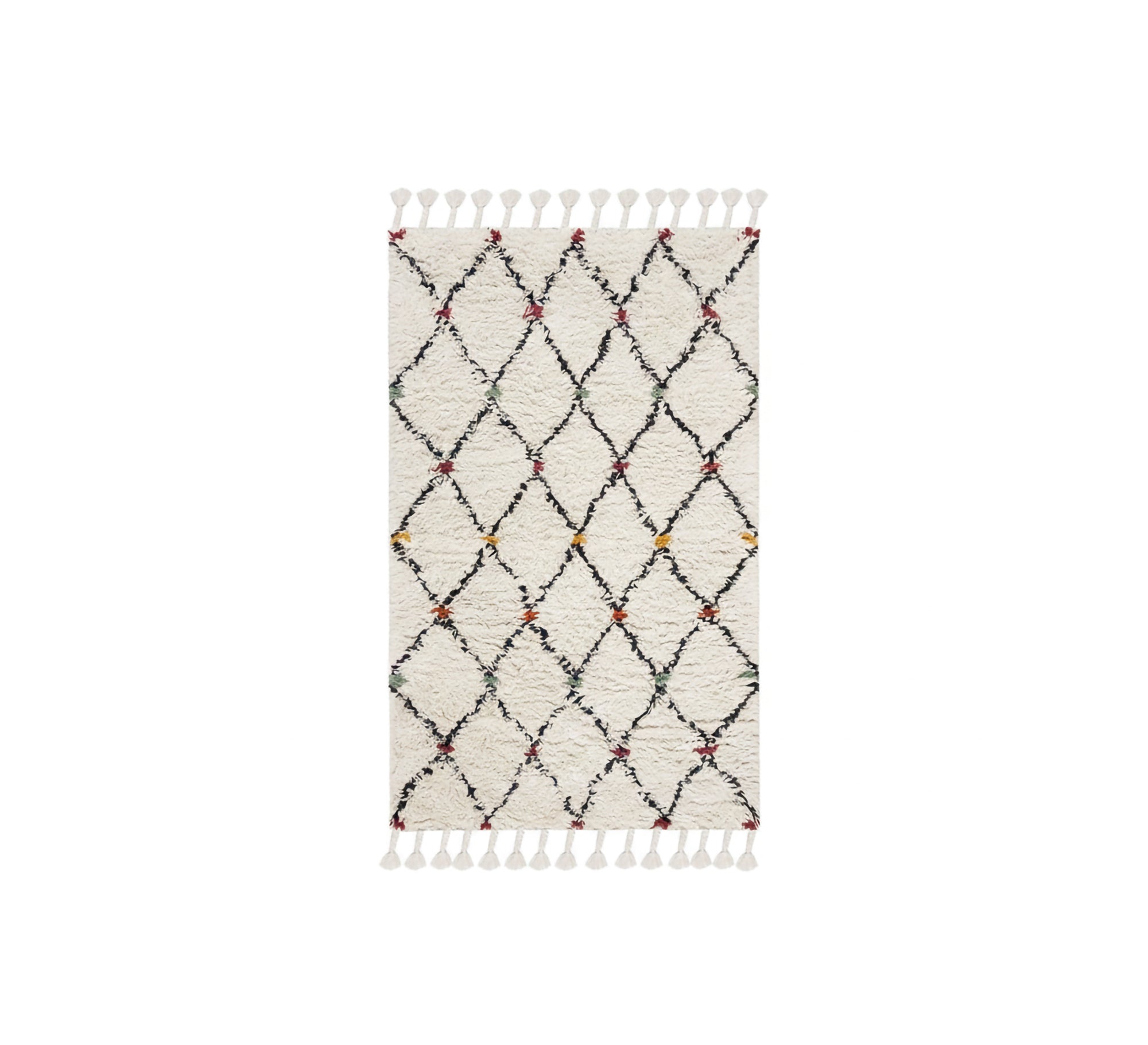 Rug with colorful circles on stripes - Vitrine Furniture - Accessories