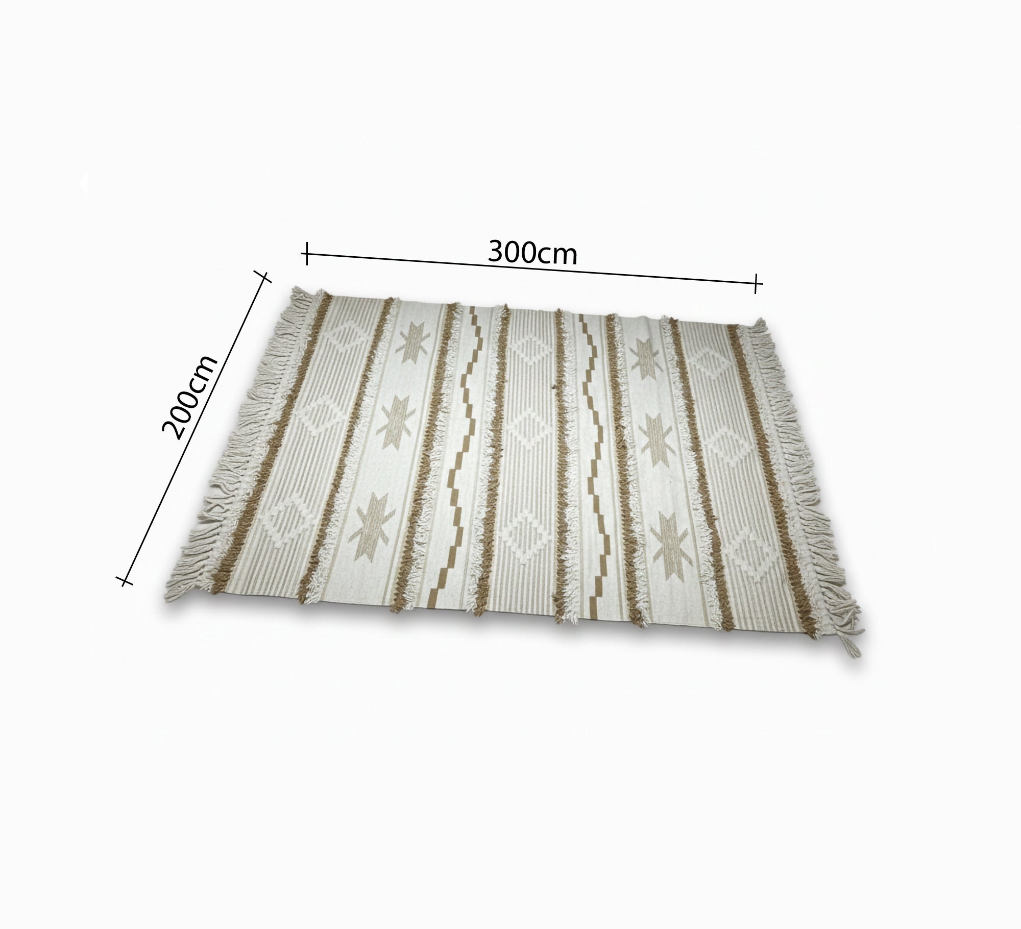 Rug with parallel vertical lines and star patterns - Vitrine Furniture - Accessories