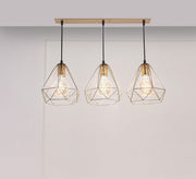 Ruler ceiling lamp with three pendants of equal height - Vitrine Furniture - Lighting