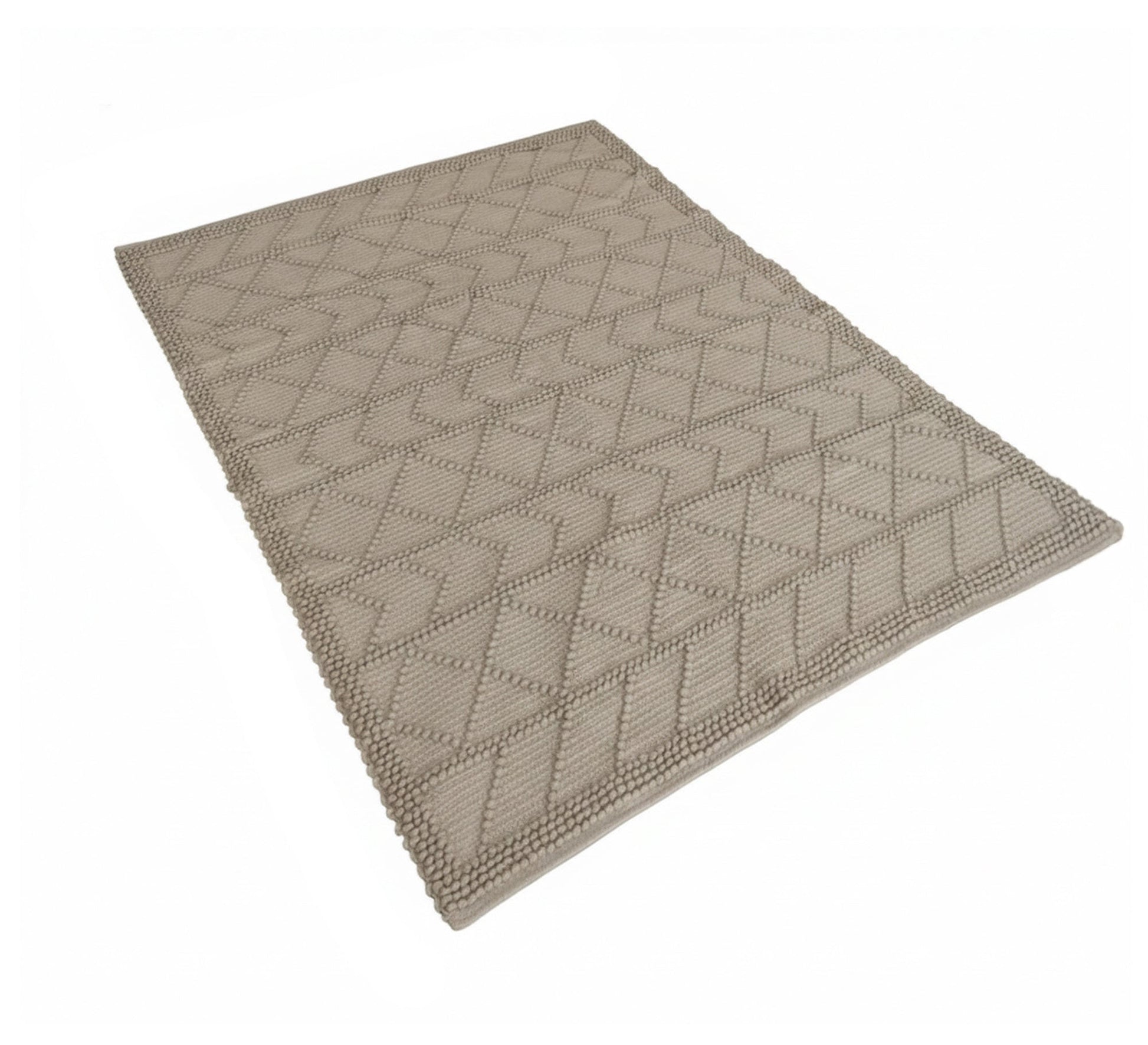 Rustic rug woven with geometric patterns - Vitrine Furniture - Accessories