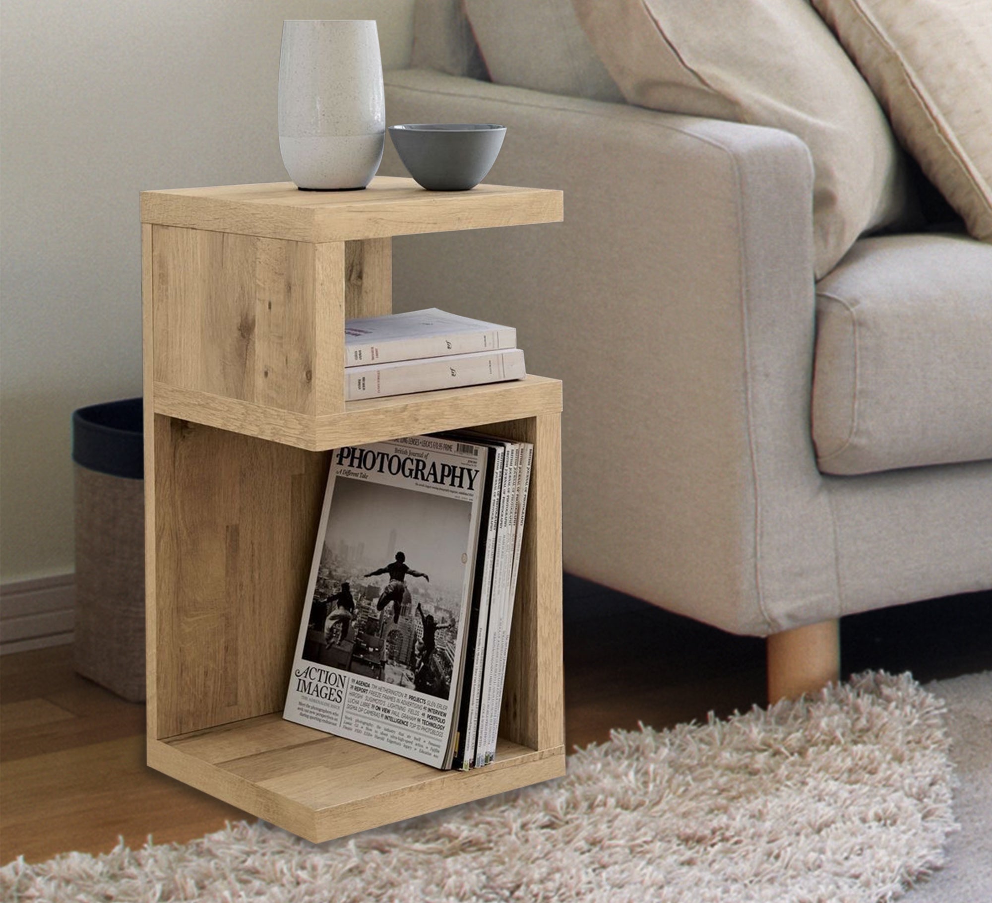S-shaped side table library – Vitrine Furniture