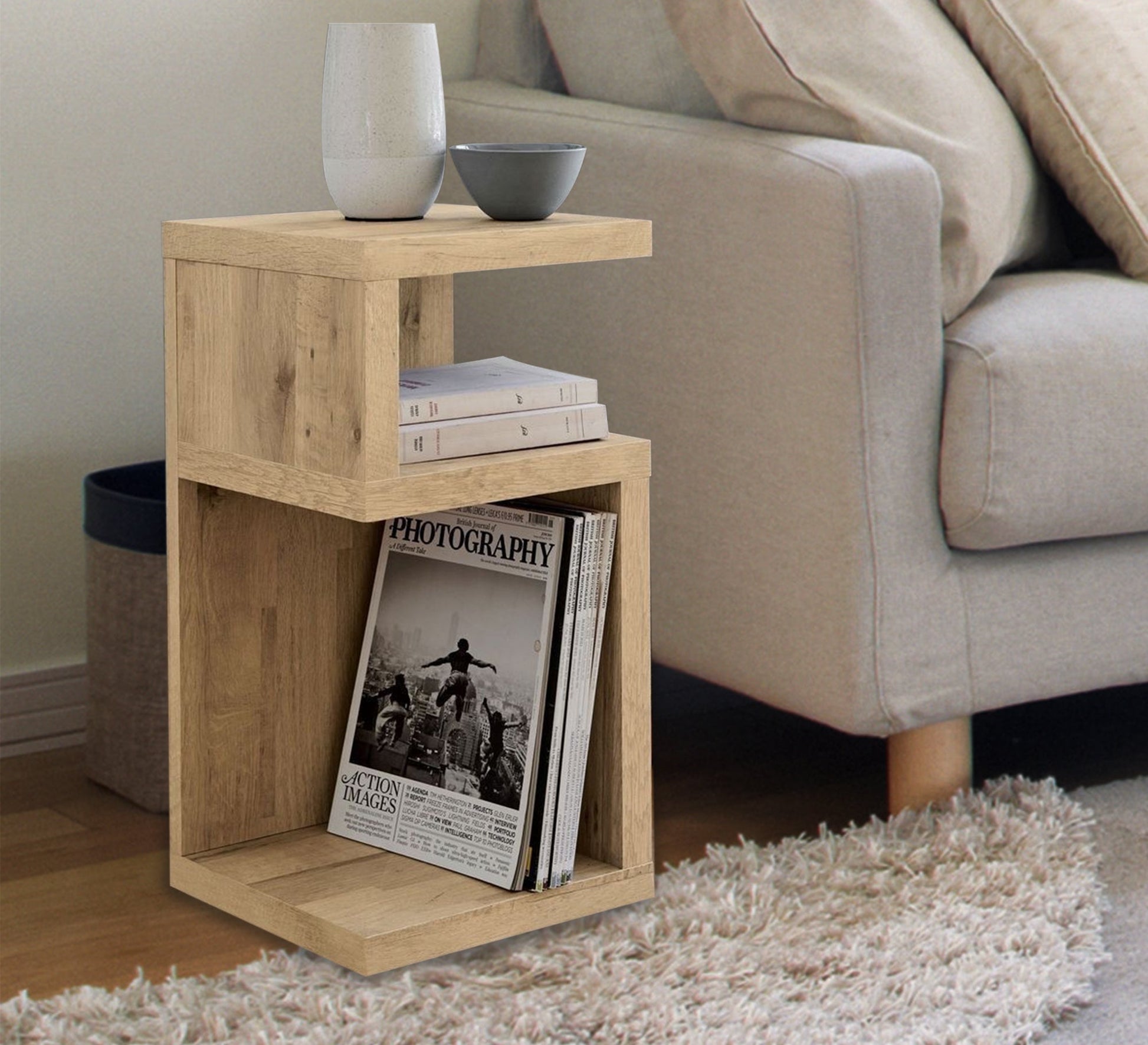 S - shaped side table library - Vitrine Furniture - Furniture