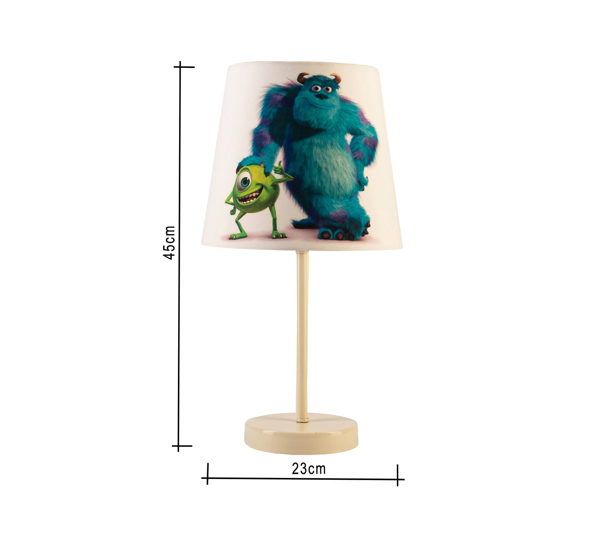 Sally and Mike Lamp: Great Friends for the Nursery with Beige Base - Vitrine Furniture - Lighting