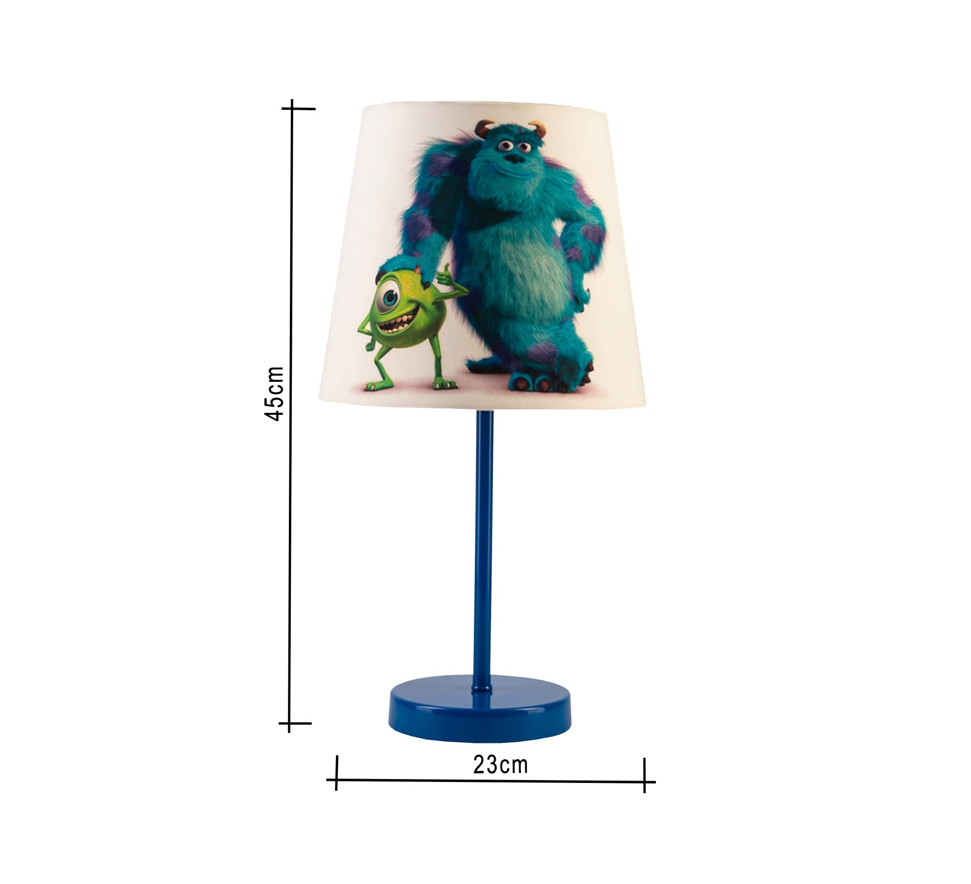 Sally and Mike Lamp: Great Friends for the Nursery with Blue Base - Vitrine Furniture - Lighting