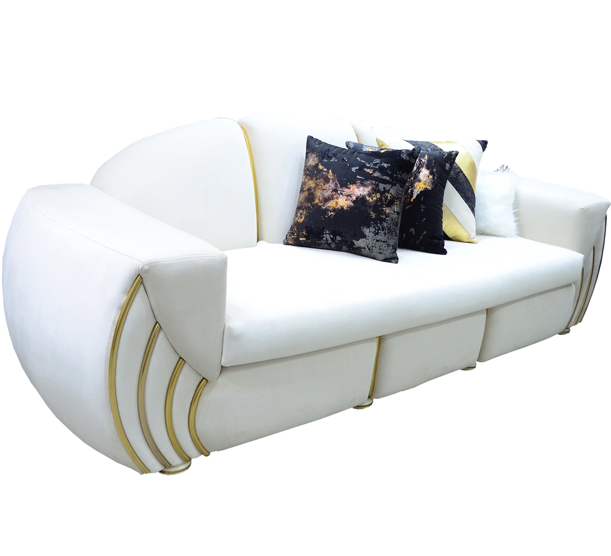 Salon set with a distinctive and luxurious circular design - Vitrine Furniture - Living room sets