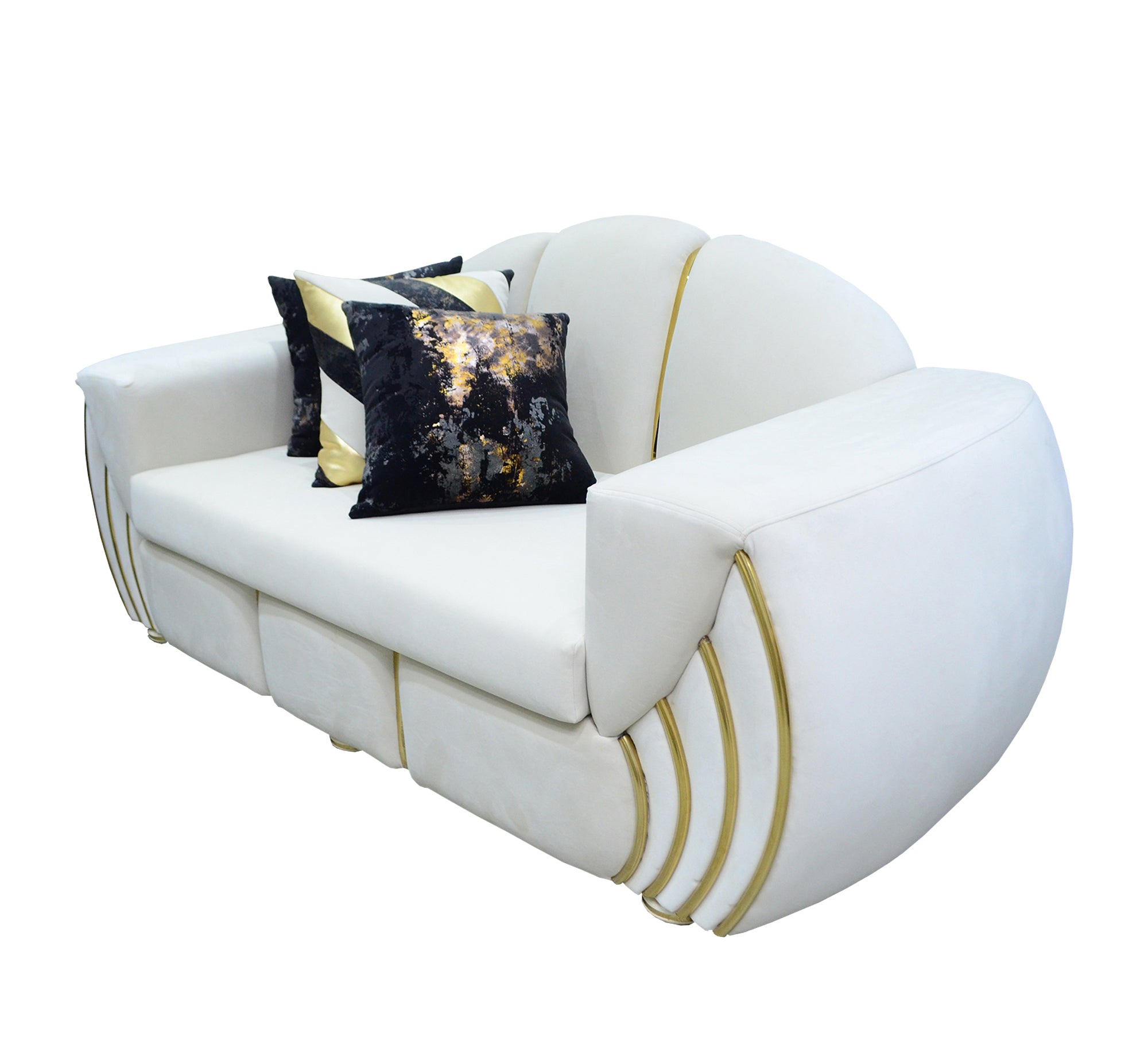 Salon set with a distinctive and luxurious circular design - Vitrine Furniture - Living room sets