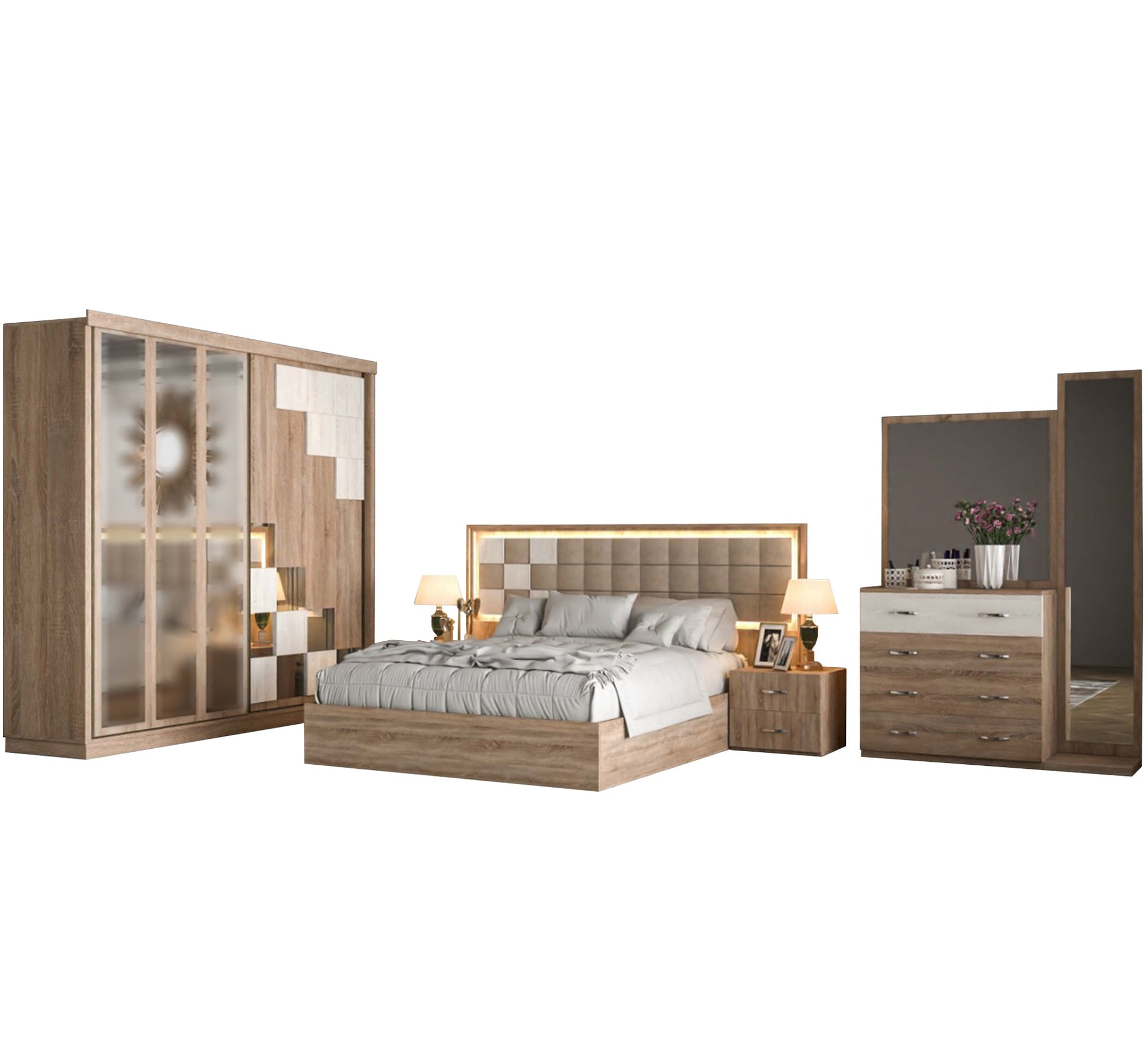 Santo cafe wooden bedroom - Vitrine Furniture - Bed Sets