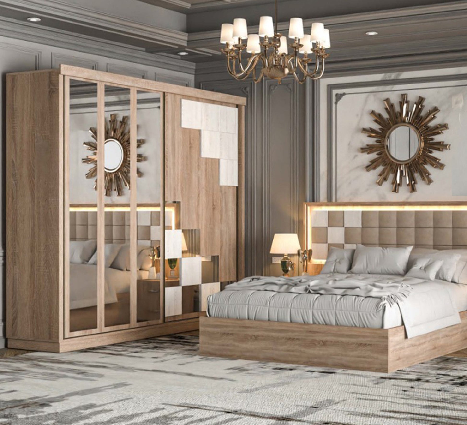 Santo cafe wooden bedroom - Vitrine Furniture - Bed Sets