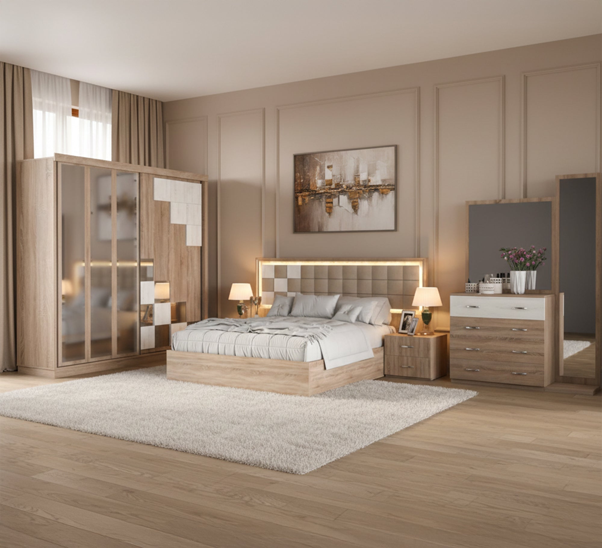 Santo cafe wooden bedroom - Vitrine Furniture - Bed Sets