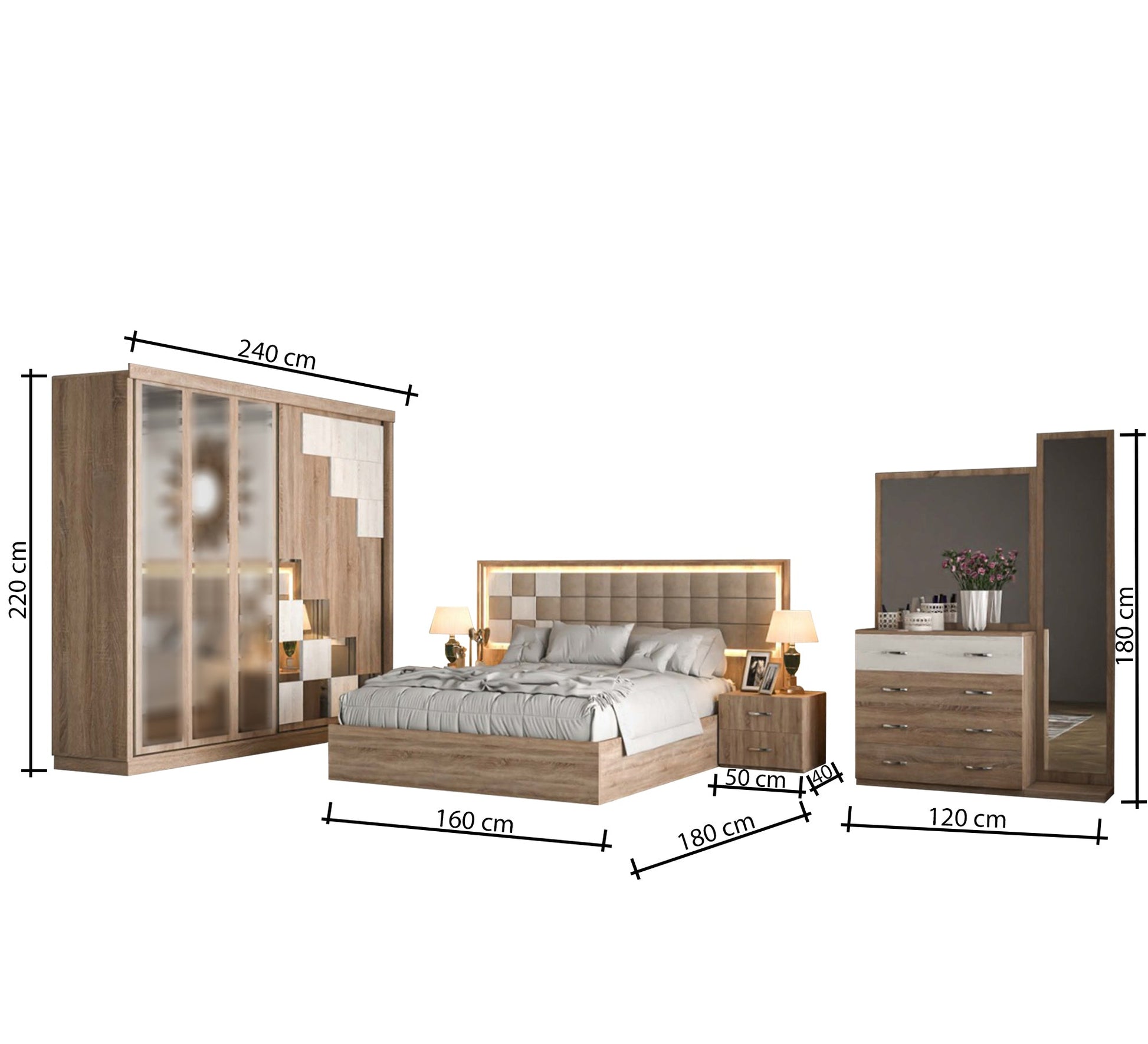 Santo cafe wooden bedroom - Vitrine Furniture - Bed Sets
