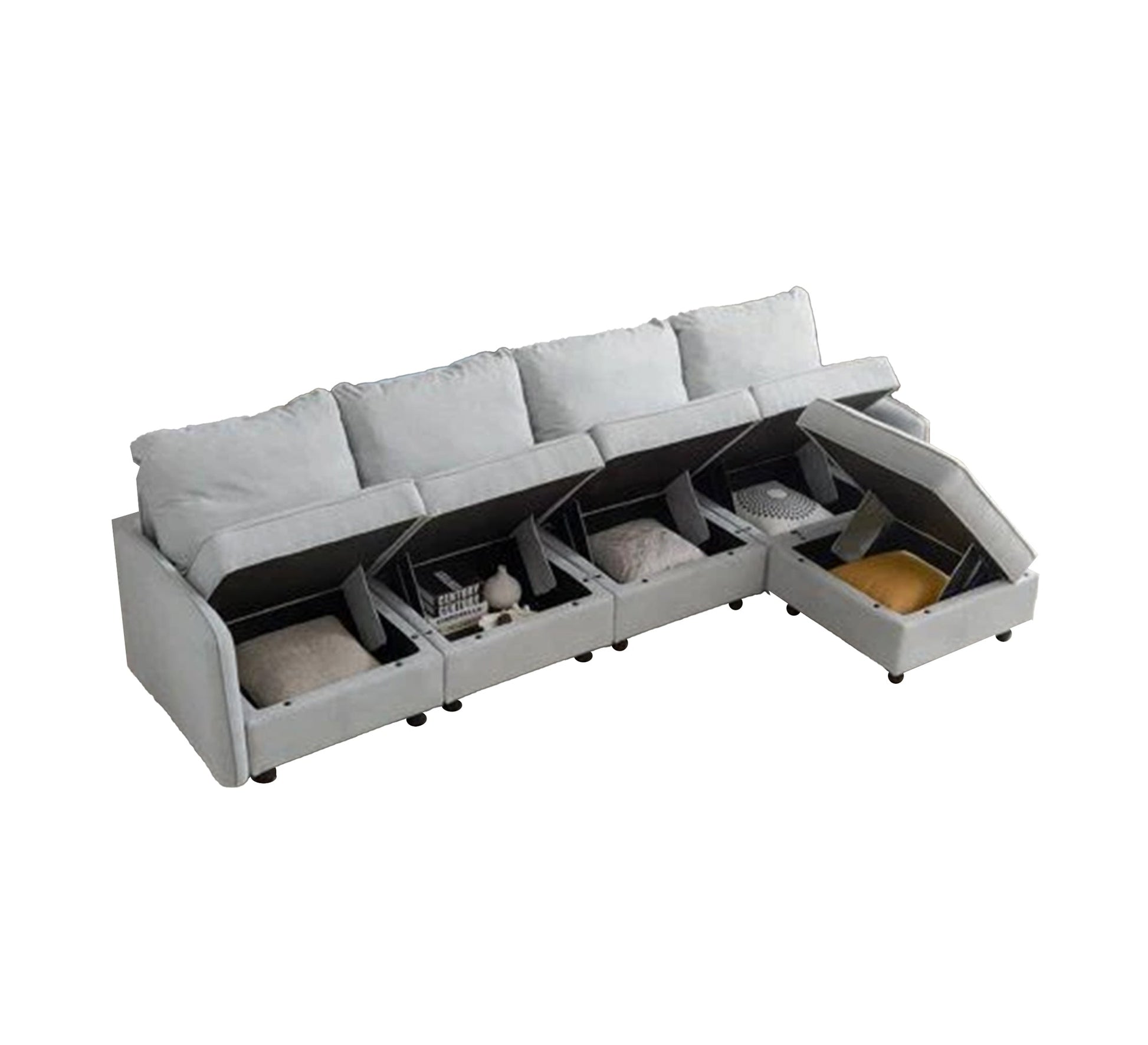 Sectional corner with ample storage spaces - Vitrine Furniture - Furniture