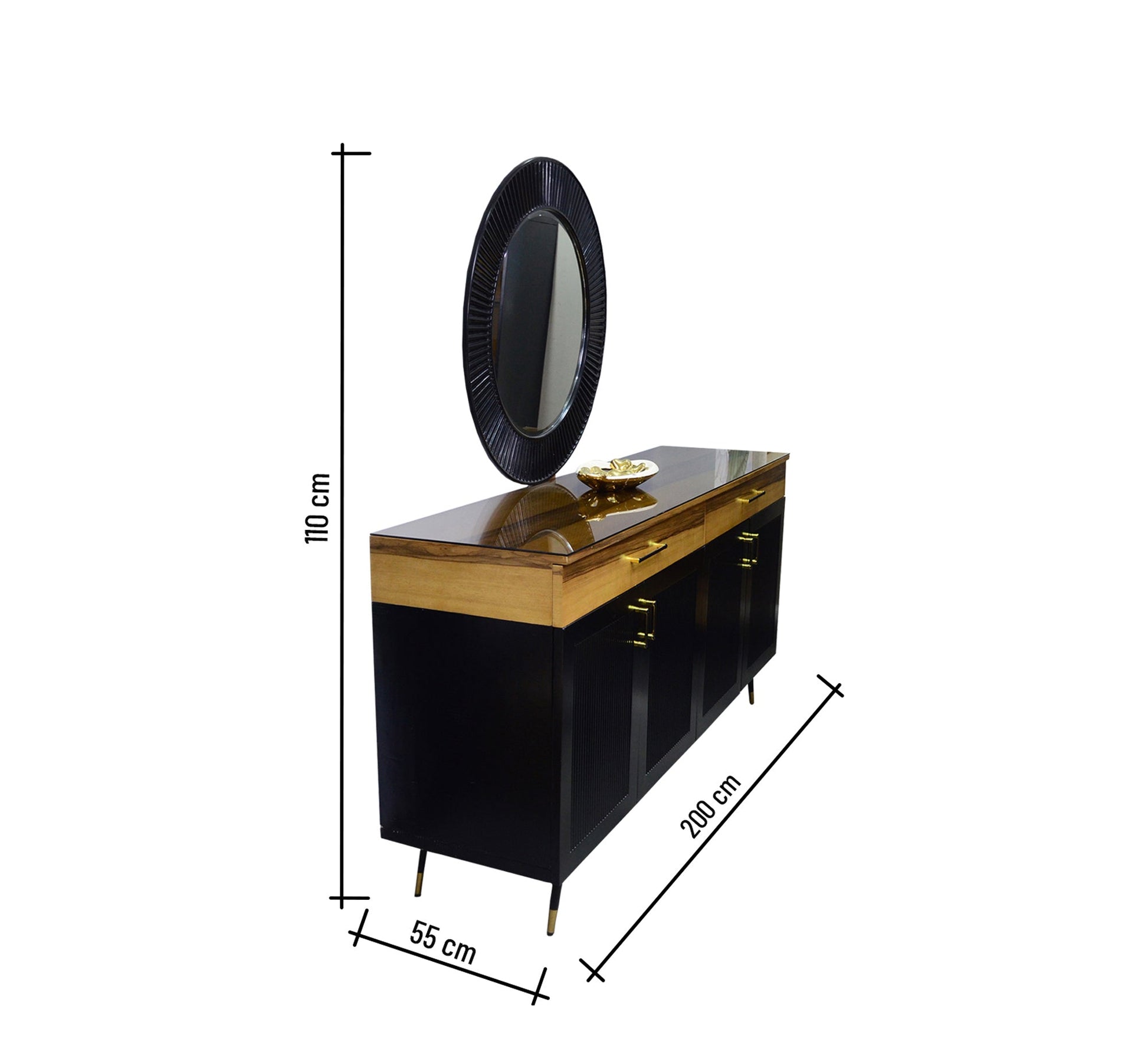 Semi - Classic Dark Brown Dining Charm - Vitrine Furniture - Sets