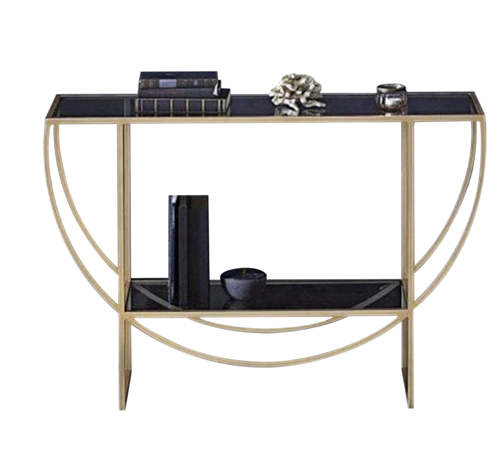 Semicircular console and glass shelves - Vitrine Furniture - Furniture