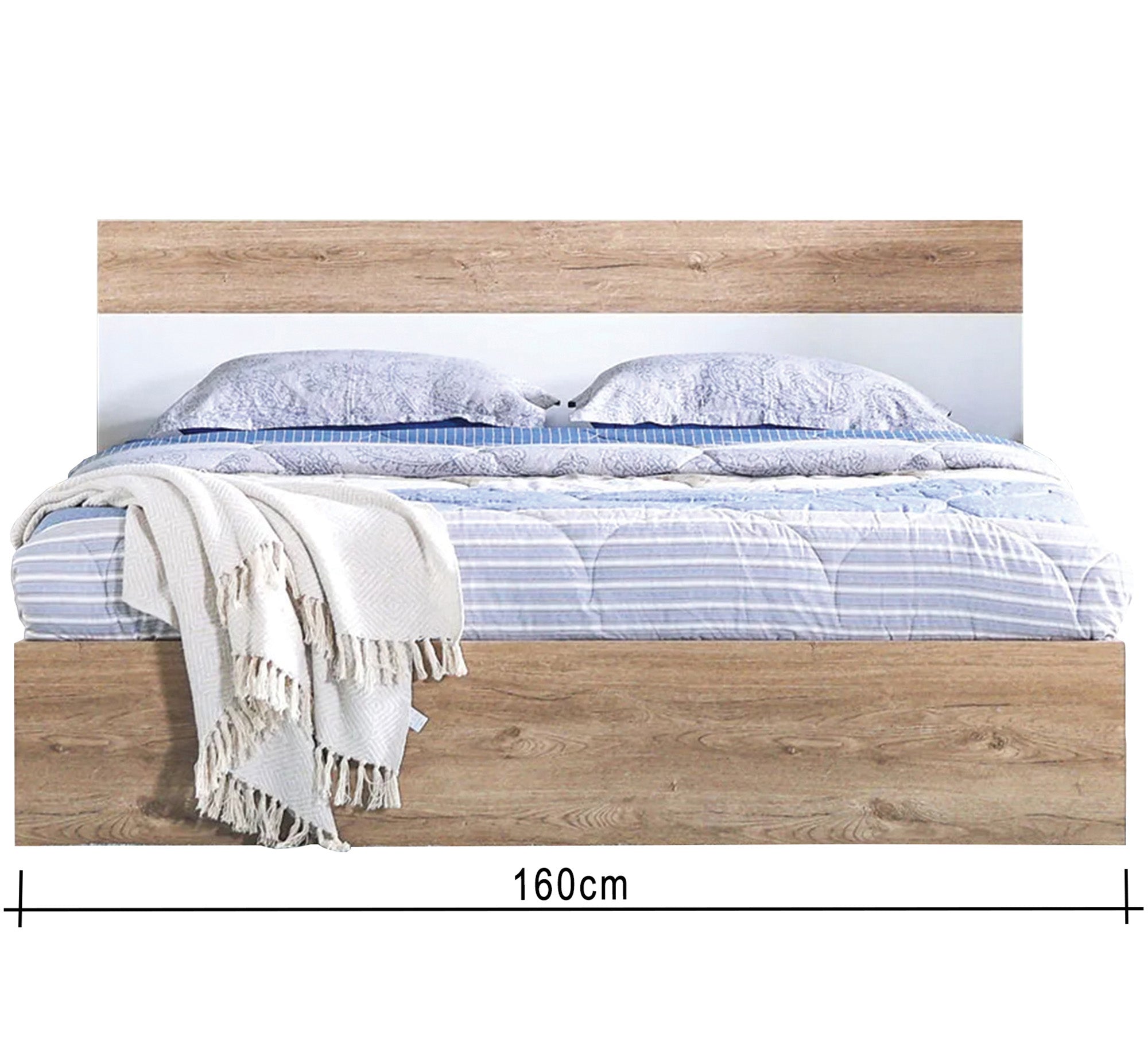 Serenity Spaces: White & Brown Wooden Master Bedroom - Vitrine Furniture - Bed Sets