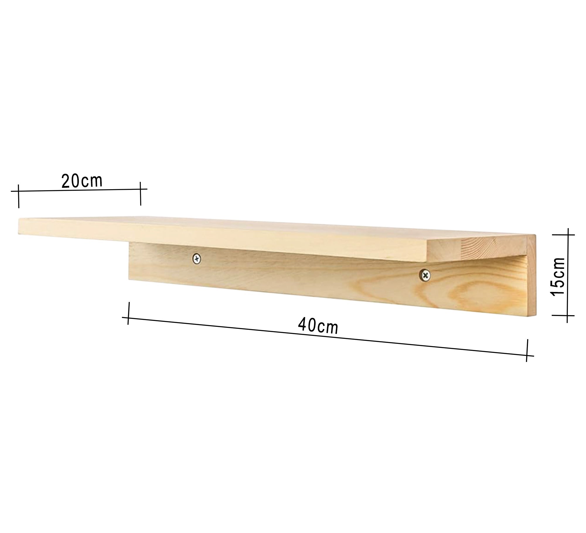 Set of 2 Floating MDF Wall Shelves - Vitrine Furniture - Décor