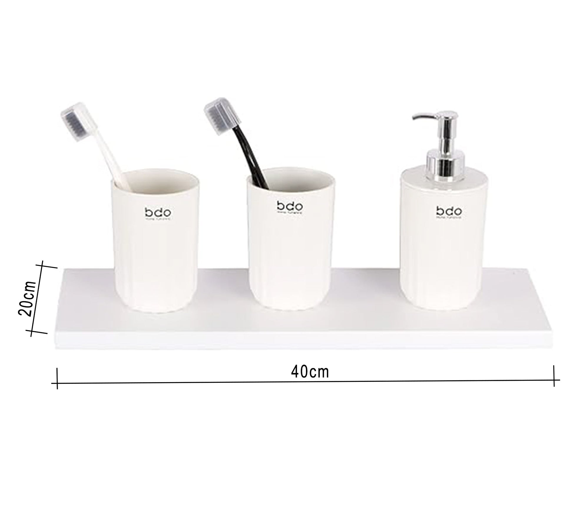 Set of 2 Floating MDF Wall Shelves - Vitrine Furniture - Décor