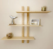 Set of Swedish Wood Wall Shelves - Vitrine Furniture - Décor