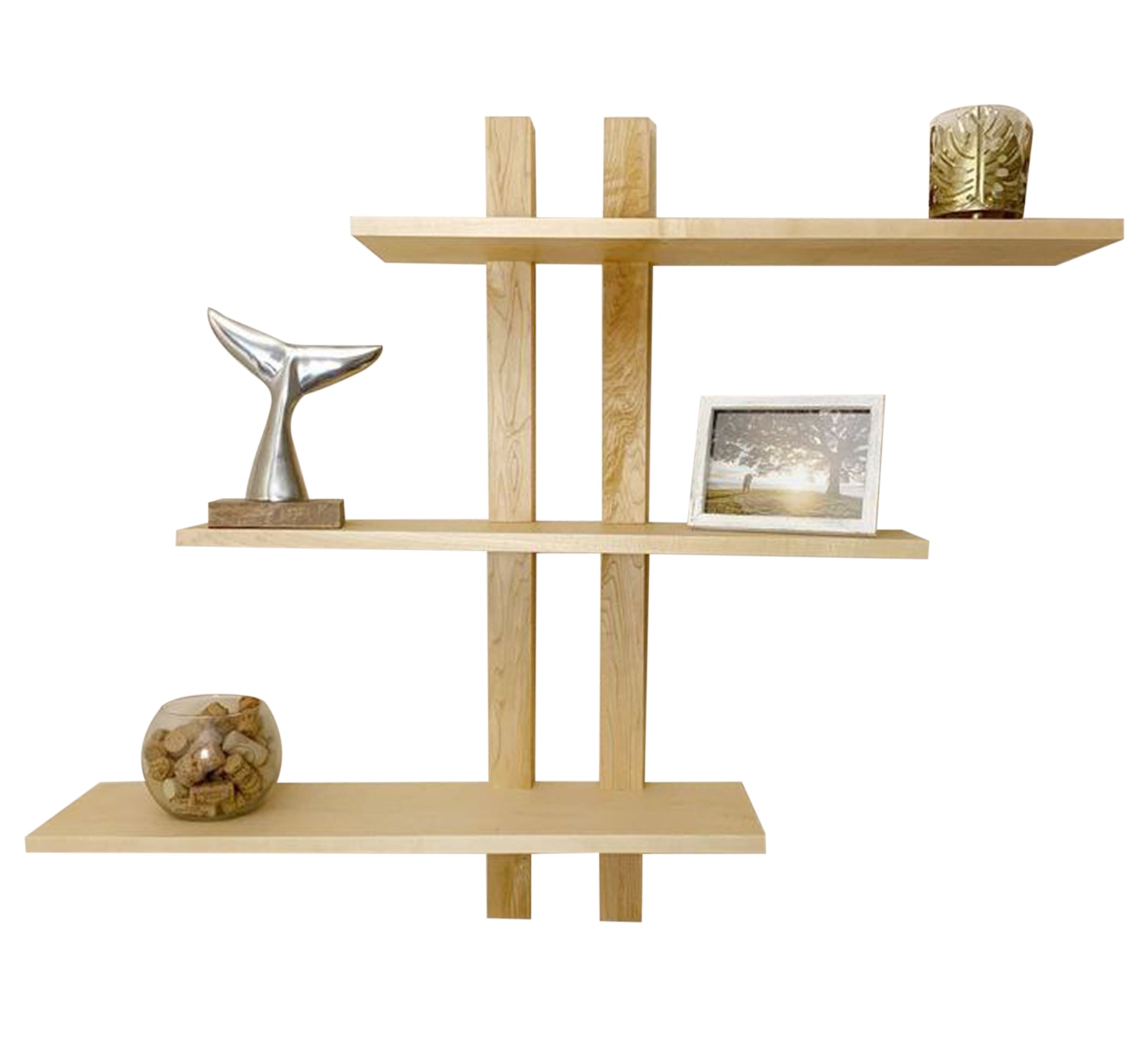 Set of Swedish Wood Wall Shelves - Vitrine Furniture - Décor