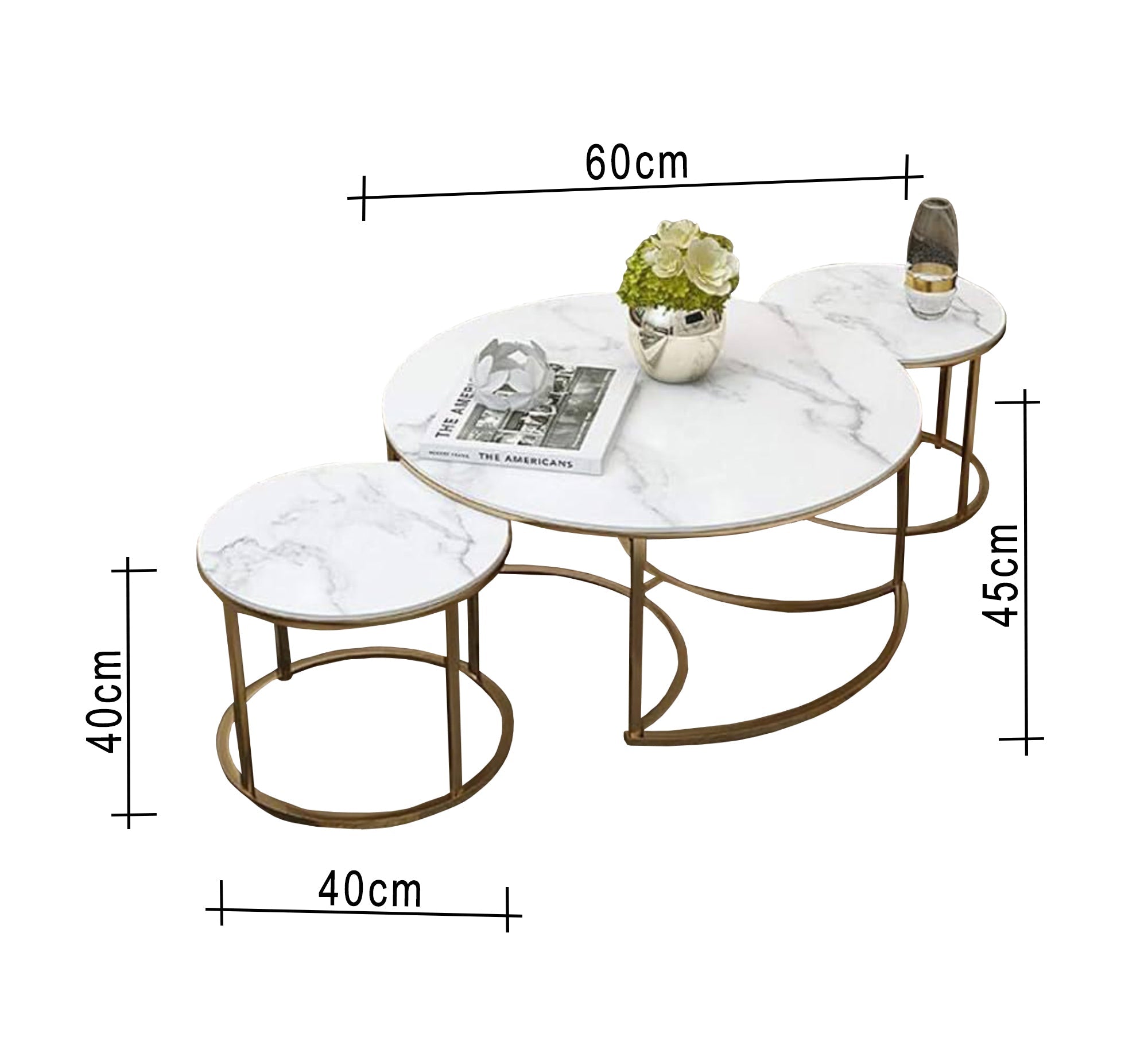 Set of three circular coffee tables - Vitrine Furniture - Furniture