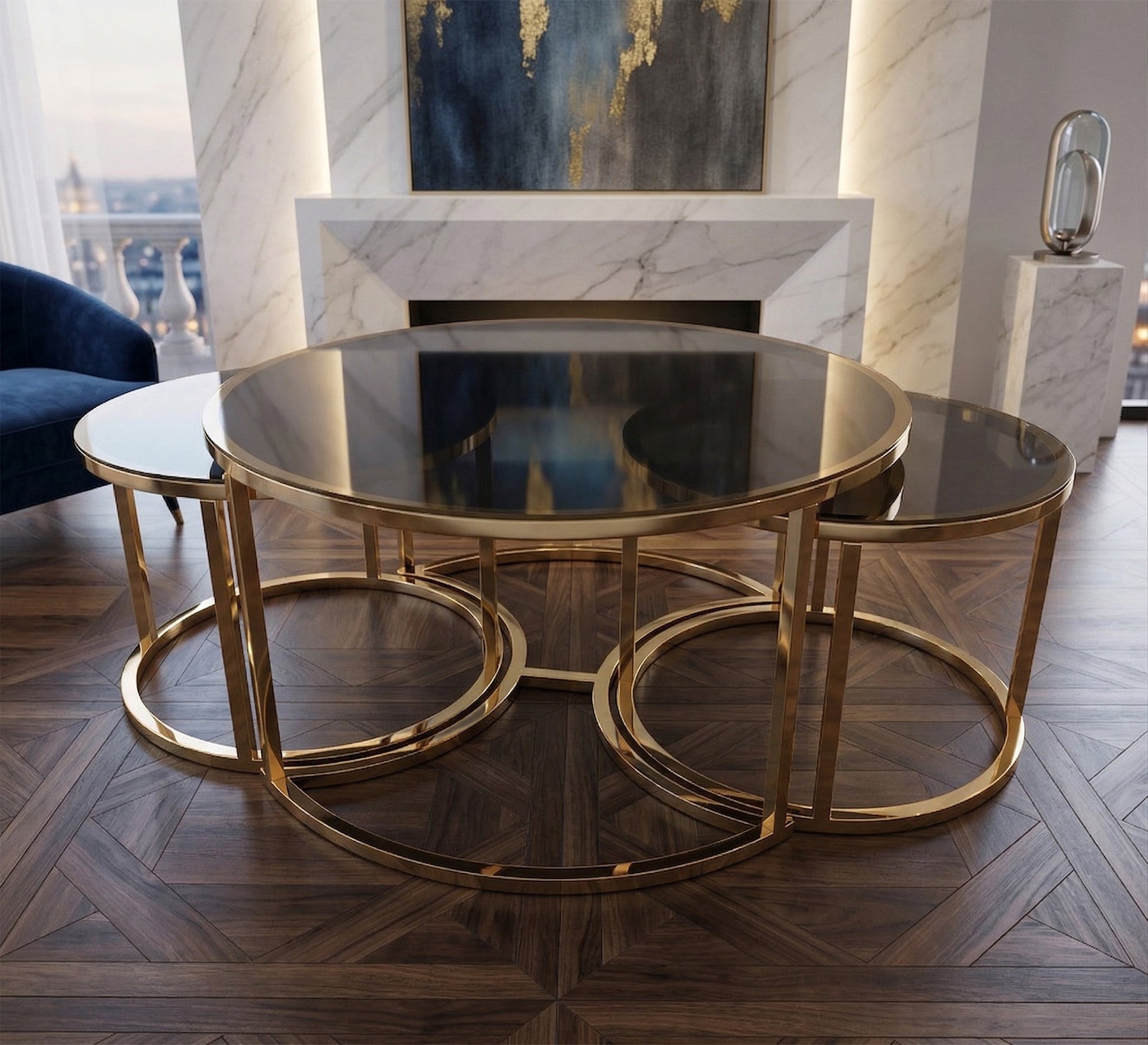 Set of three circular tables - Vitrine Furniture - Coffee Tables