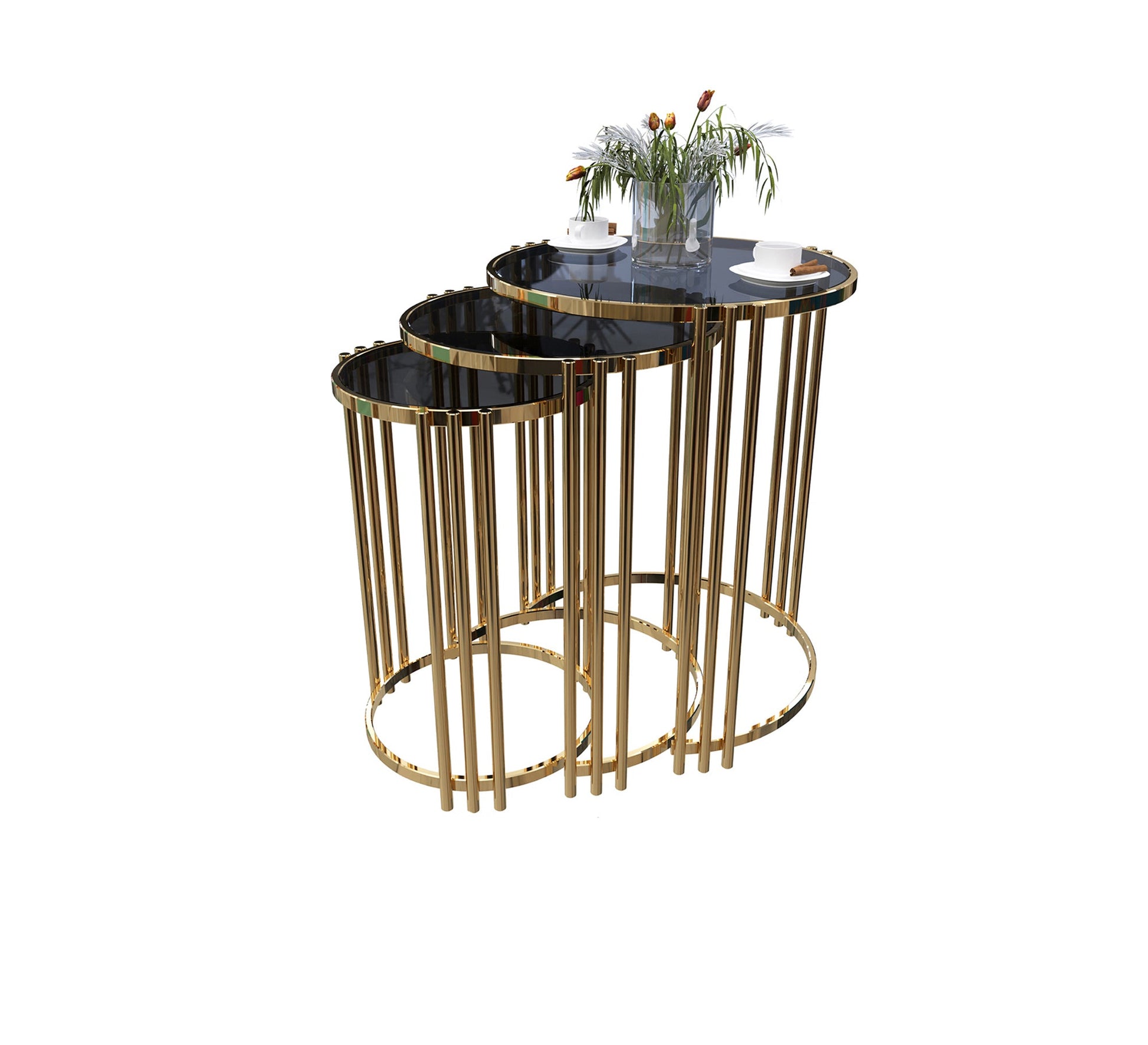 Set of three circular tables - Vitrine Furniture - Side Tables